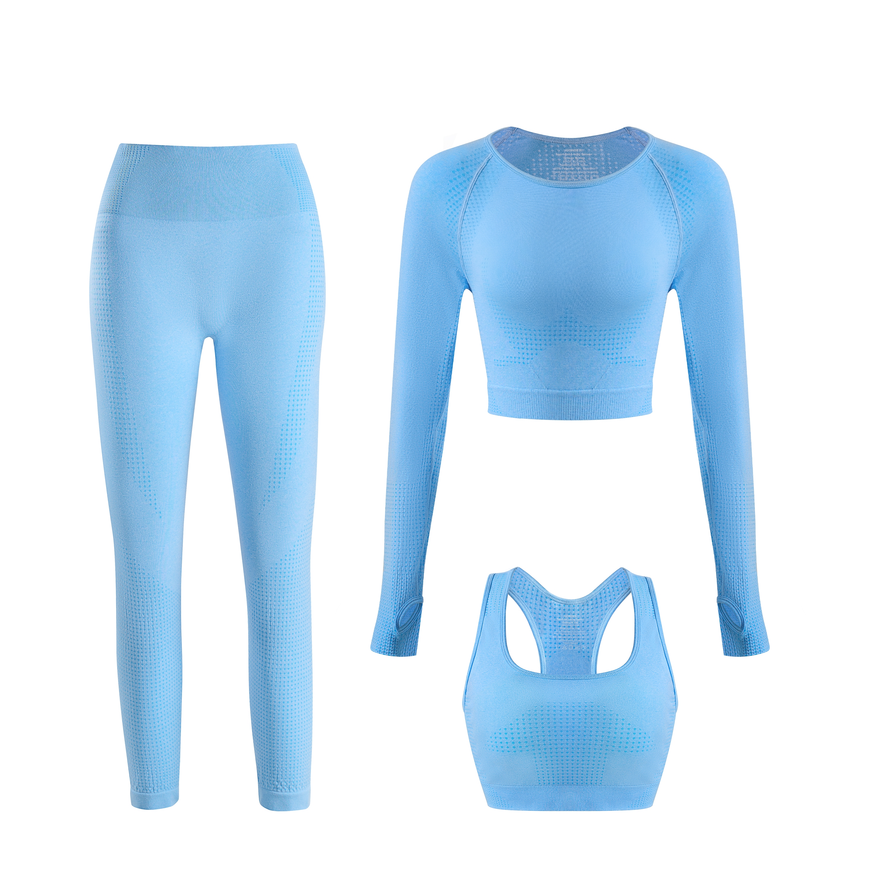 Sport Set Damen 3-teilig Grösse M blau