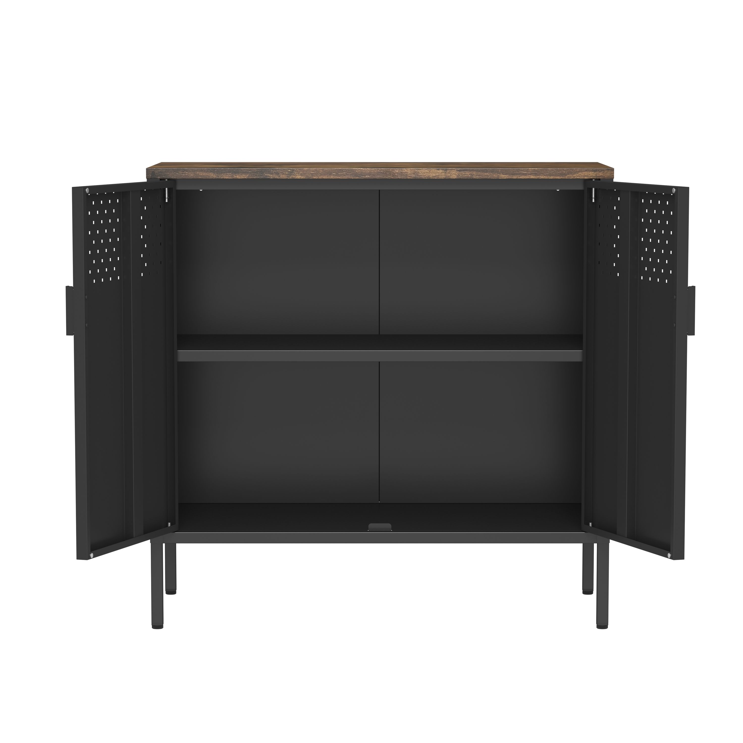 Kommode Metall AMET 80 x 80 cm schwarz