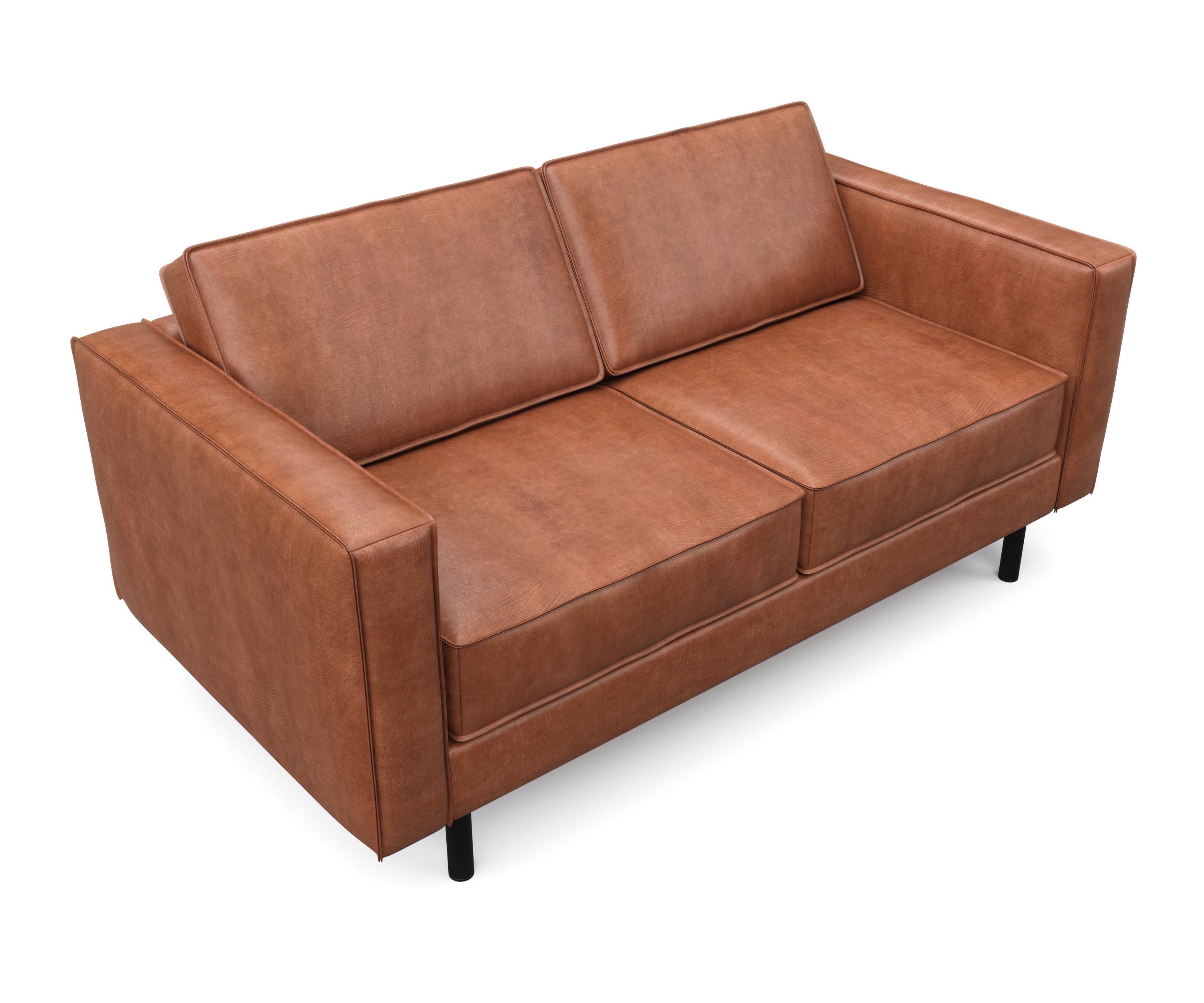 Sofa Leder DUKE 2-Sitzer braun