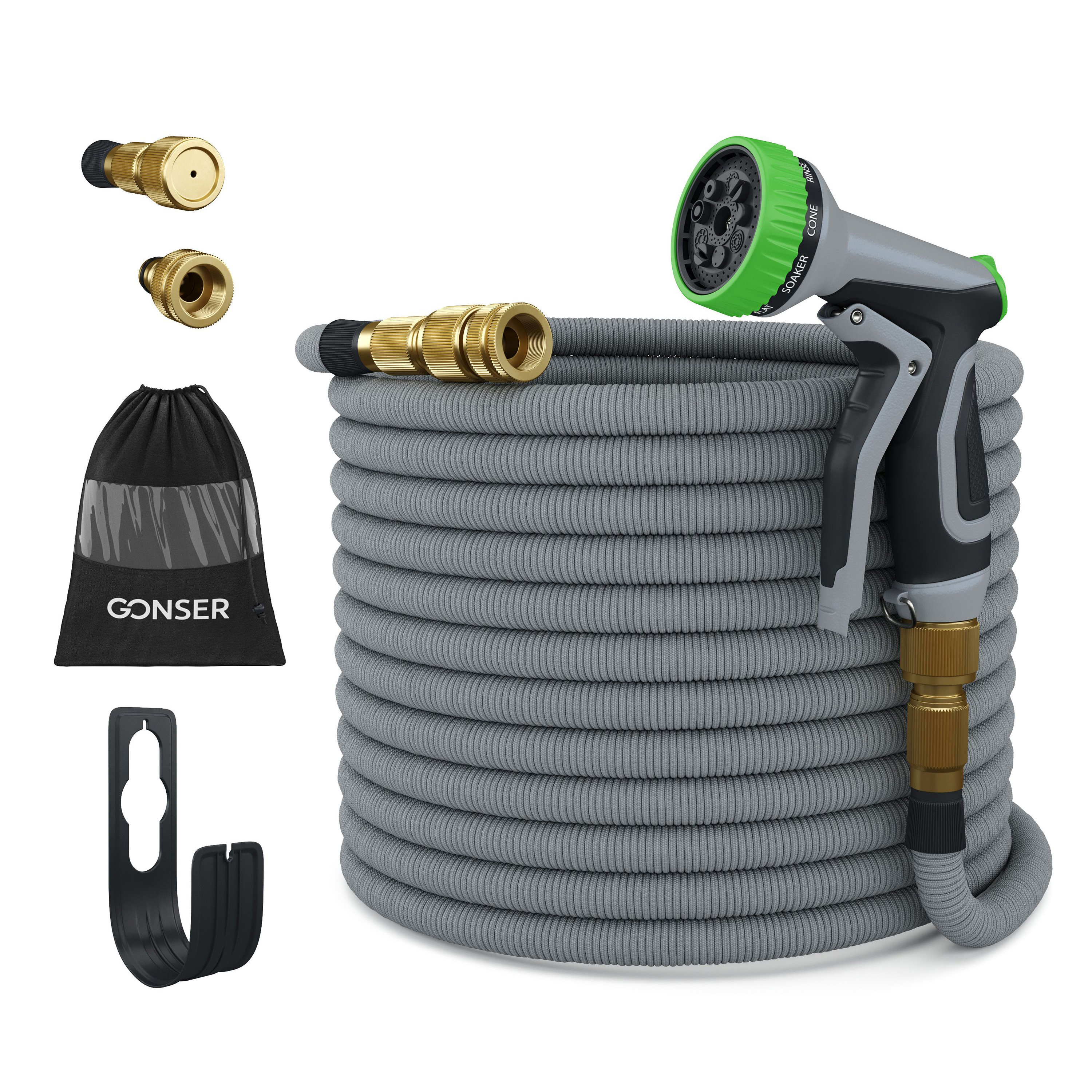 Flexi Premium Gartenschlauch 22.5 m grau