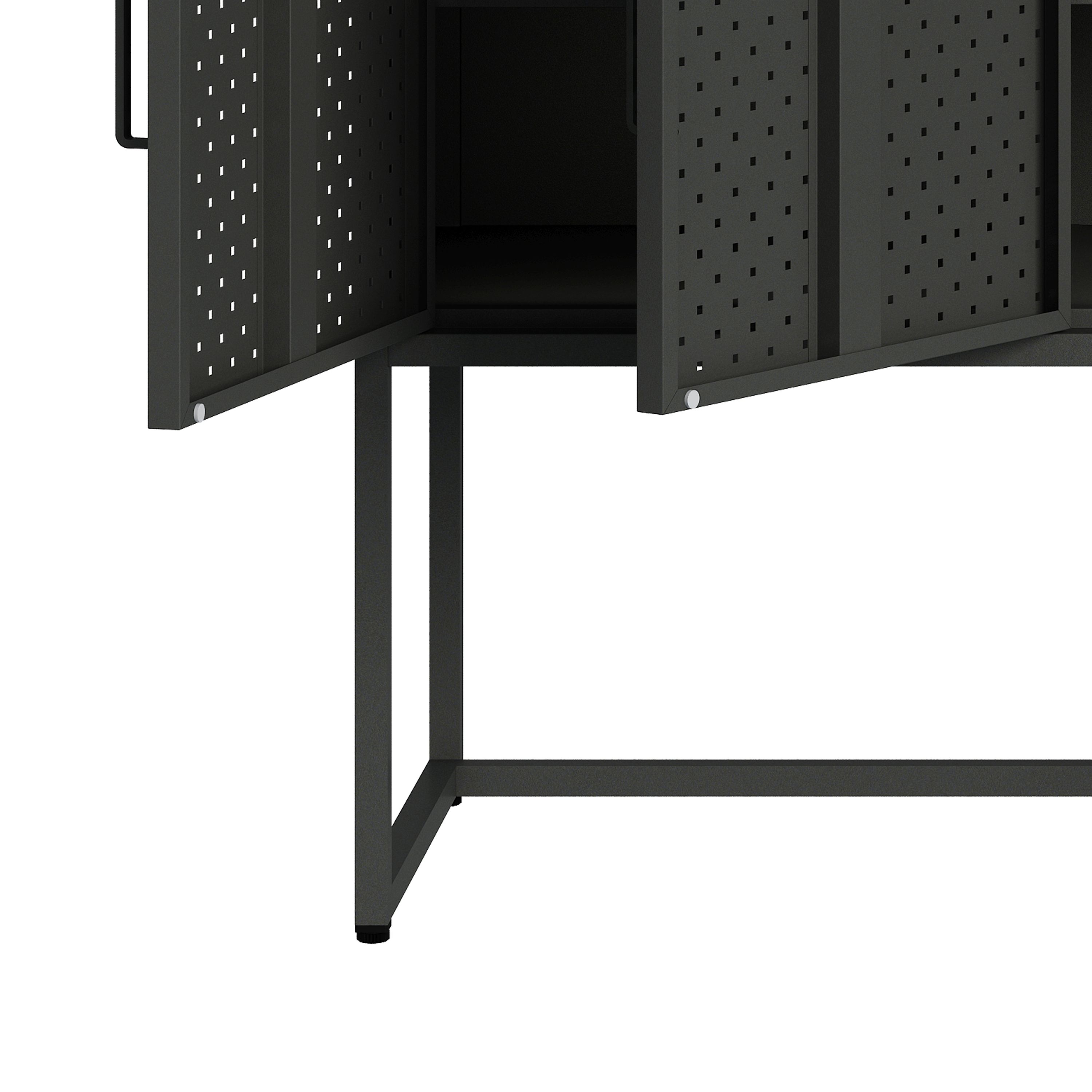 Sideboard Metall AMET 120 x 80 cm schwarz
