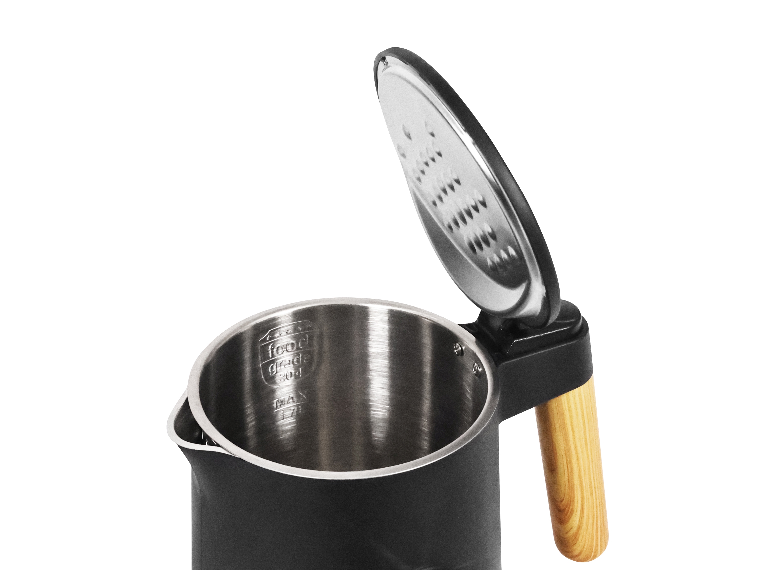 Wasserkocher mit Temperaturwahl 1.7L schwarz