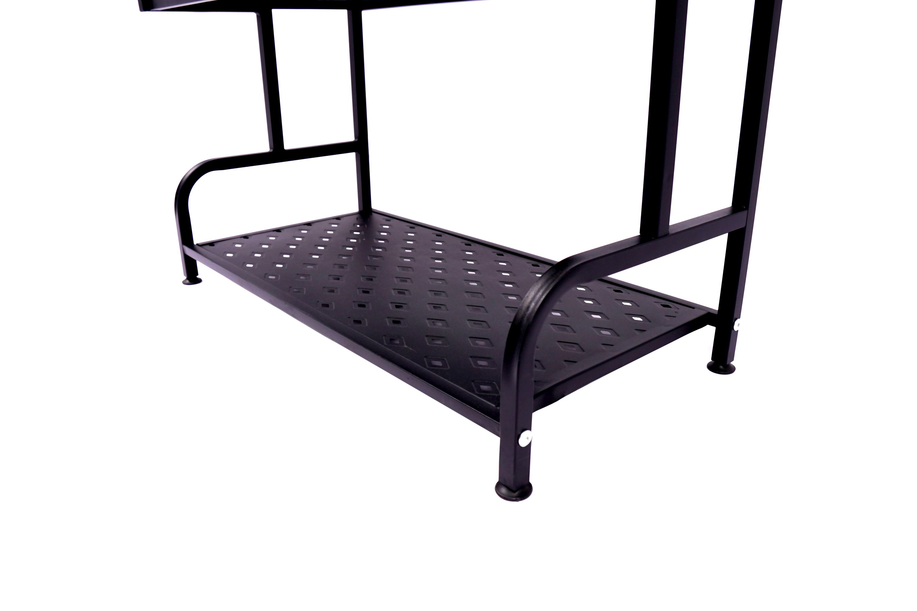 Regal Metall 62 x 30 x 107 cm schwarz