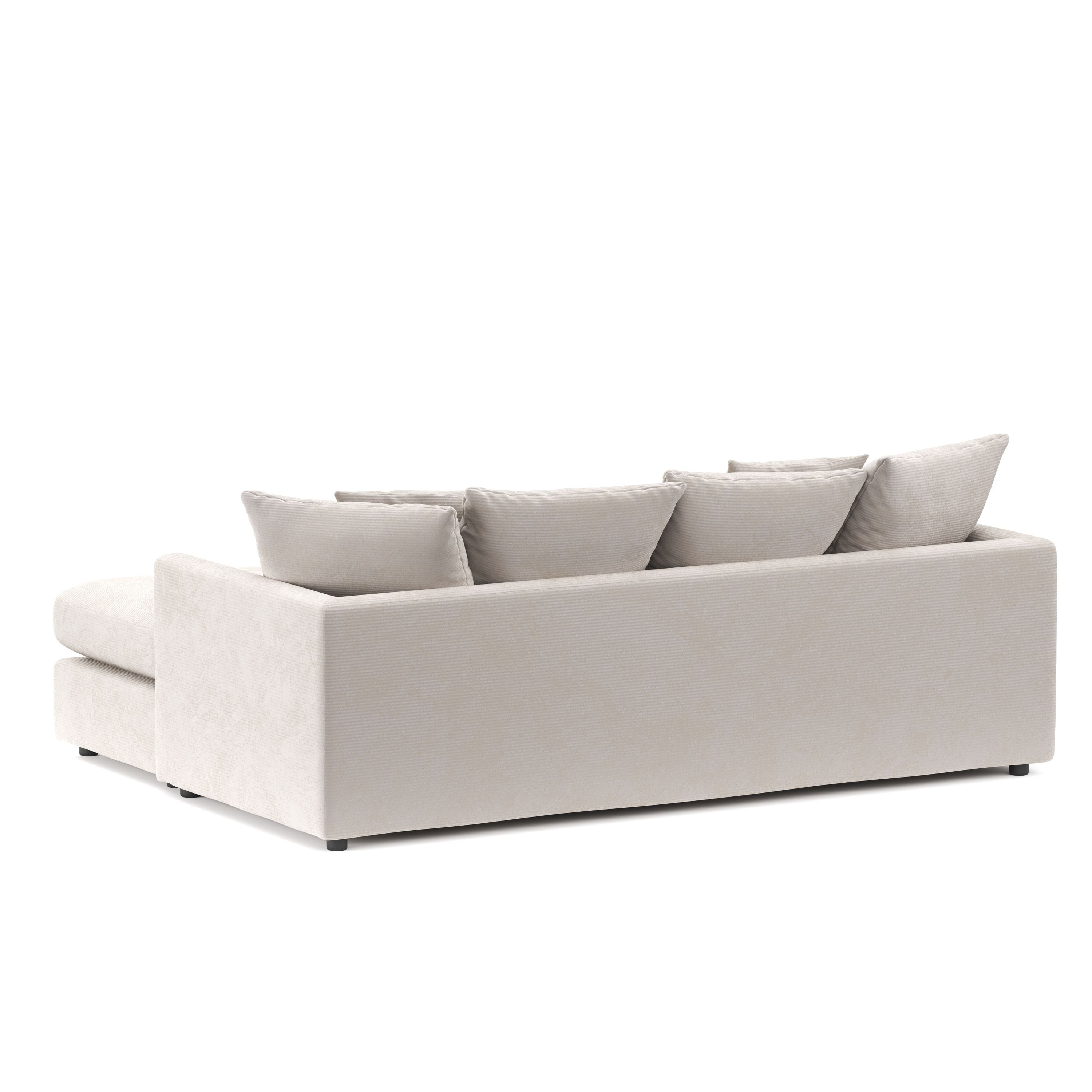 Ecksofa Cord ILONA creme
