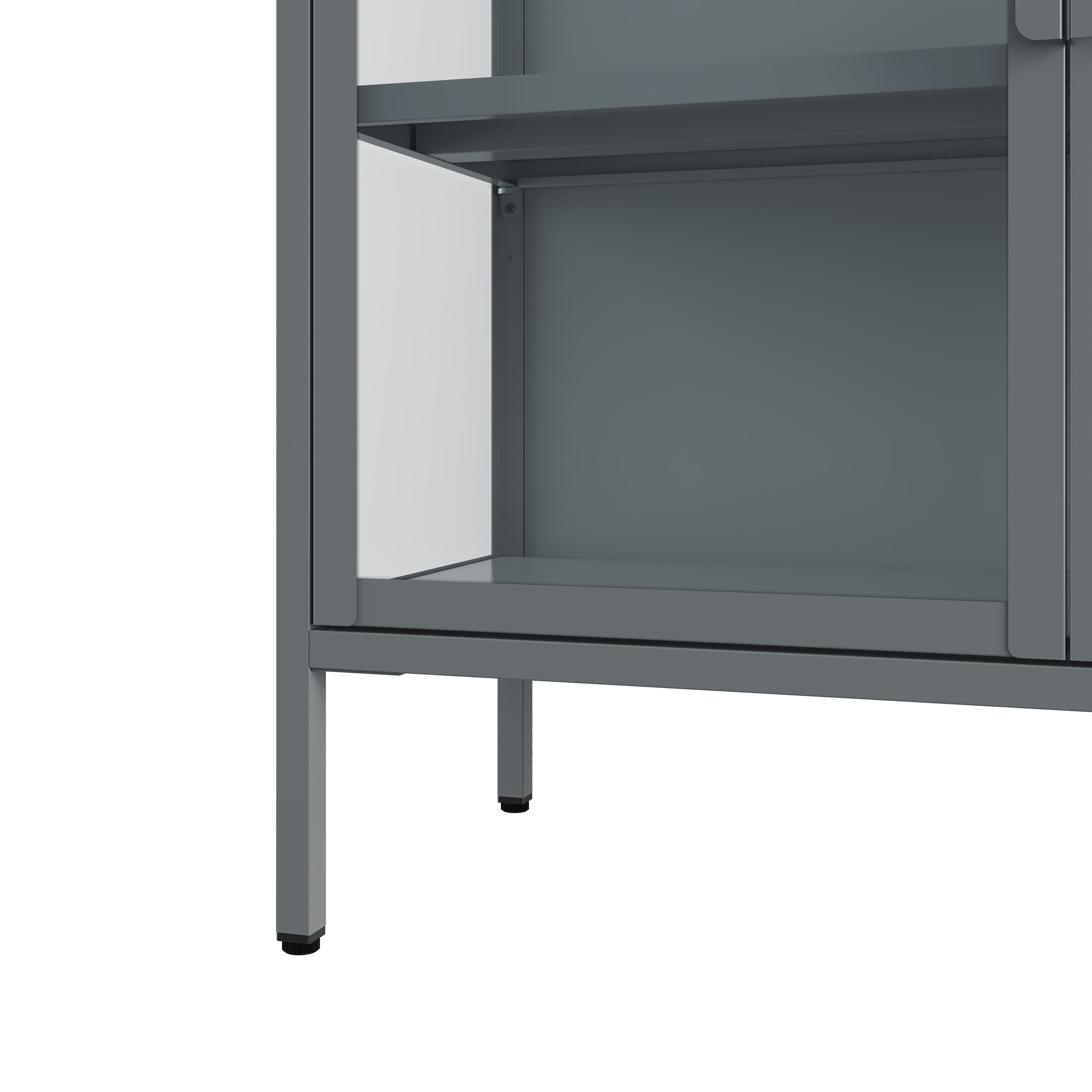 Kommode Metall TAURI 80 x 80 cm grau