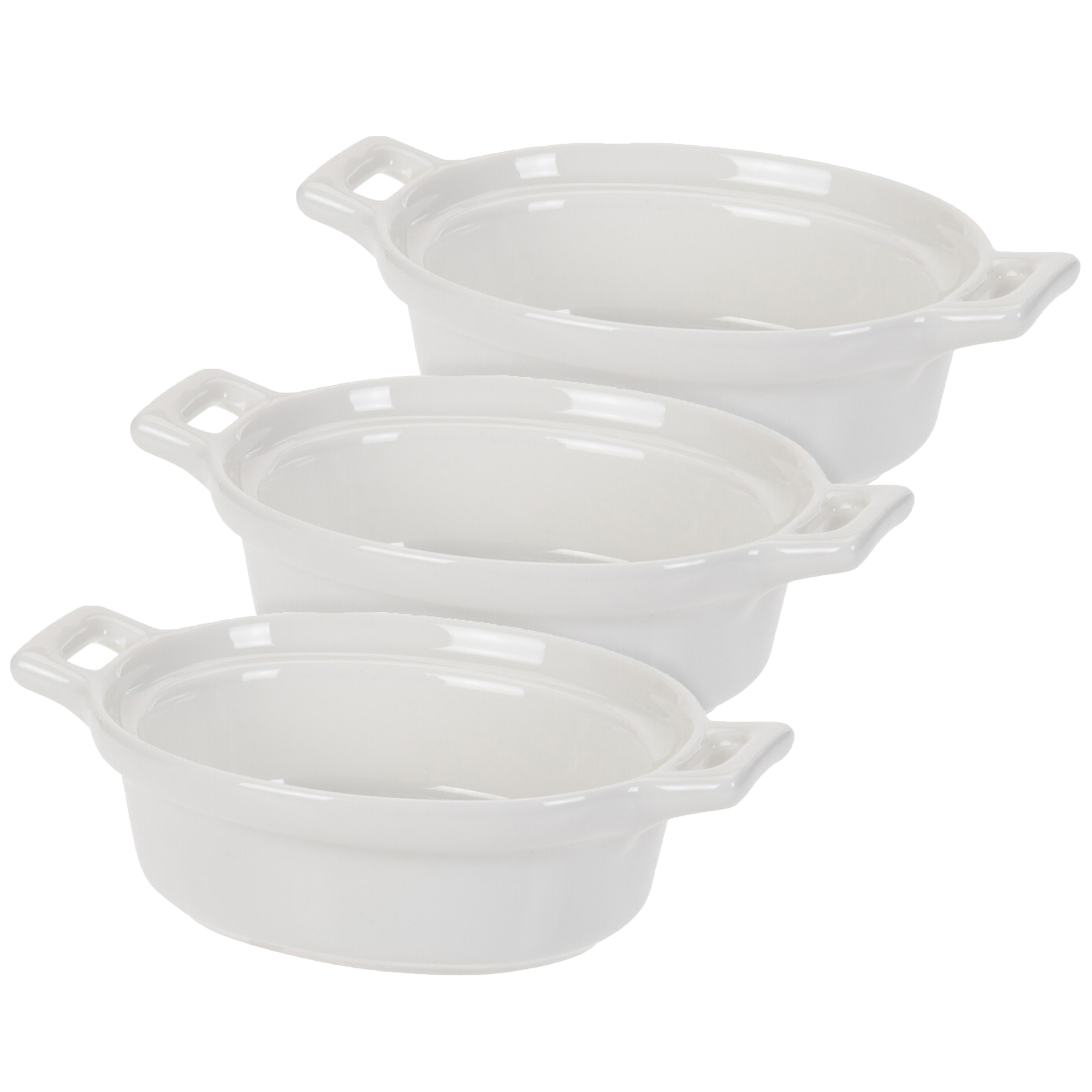 Auflaufform Set Porzellan 3-teilig