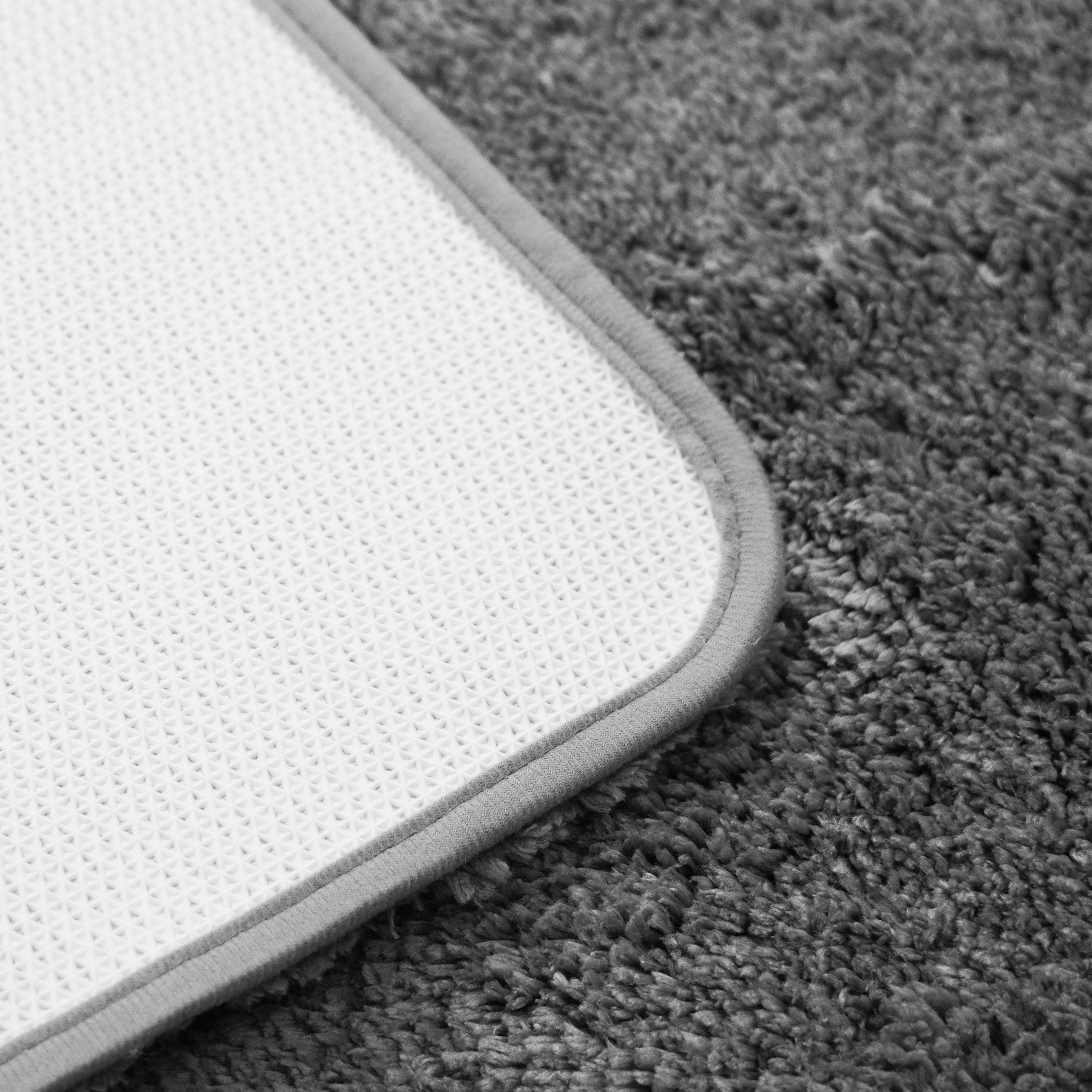 Badteppich Hochflor MERLE 60 x 90 cm anthrazit