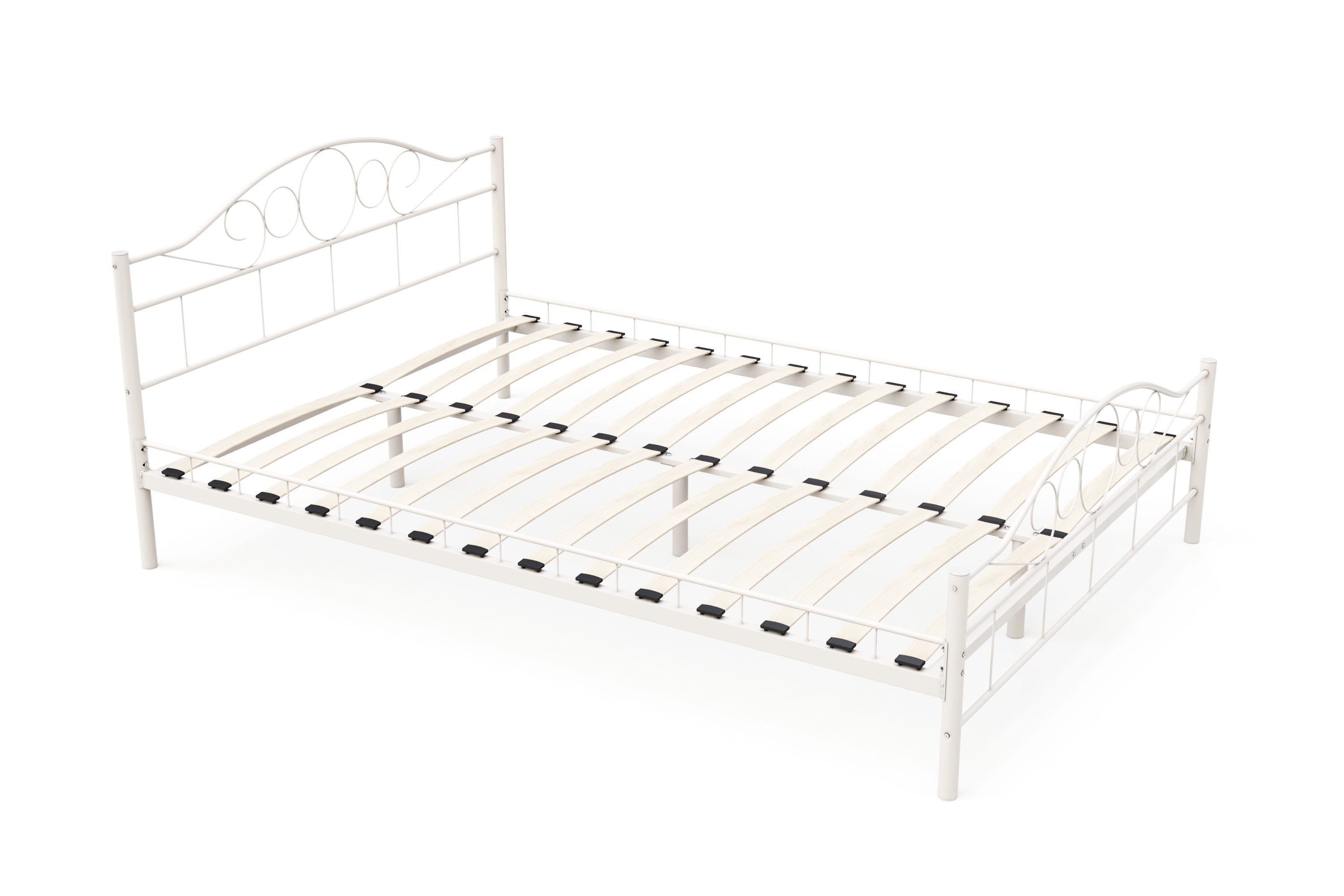 Metallbett AURELIE 140 x 200 cm weiss