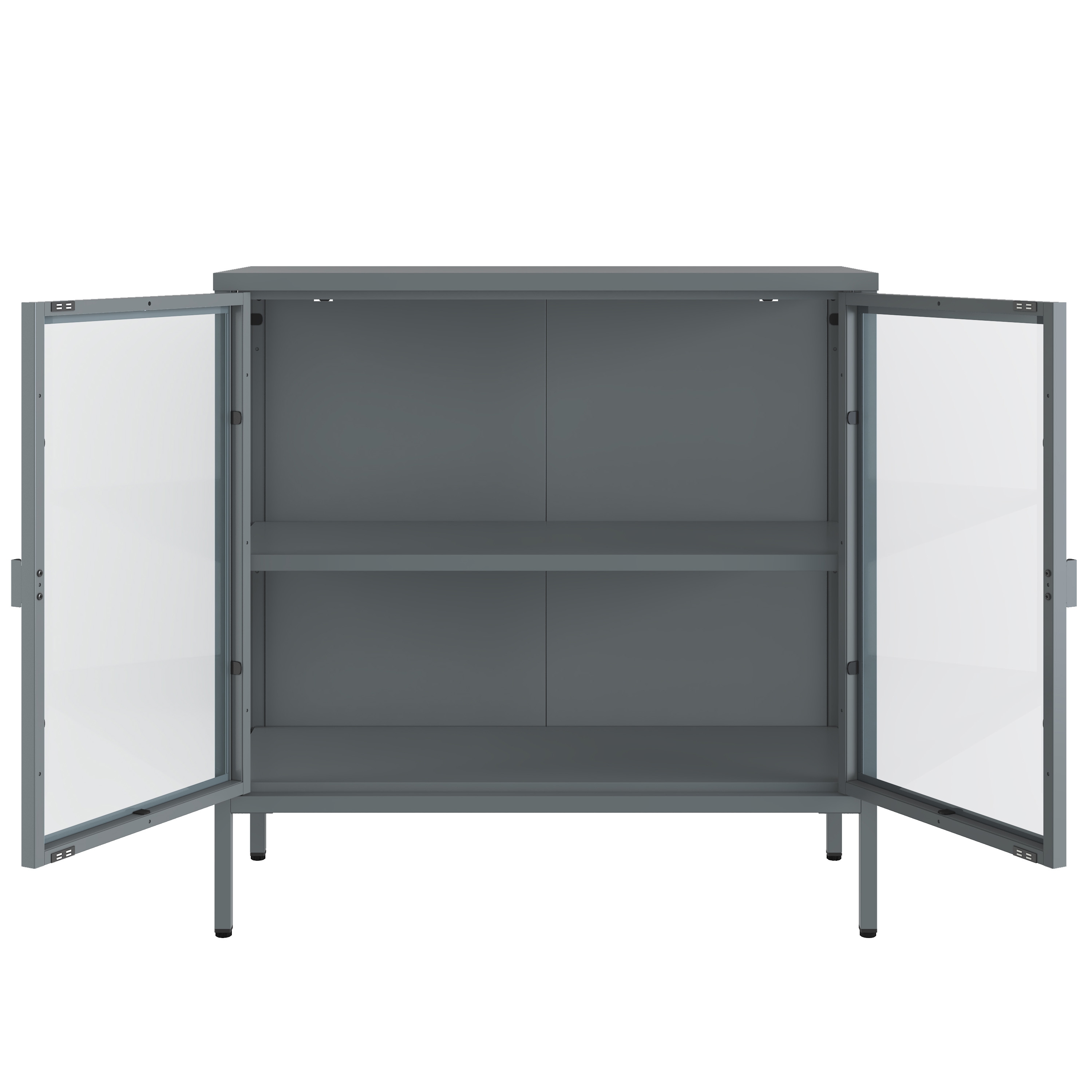 Kommode Metall TAURI 80 x 80 cm grau