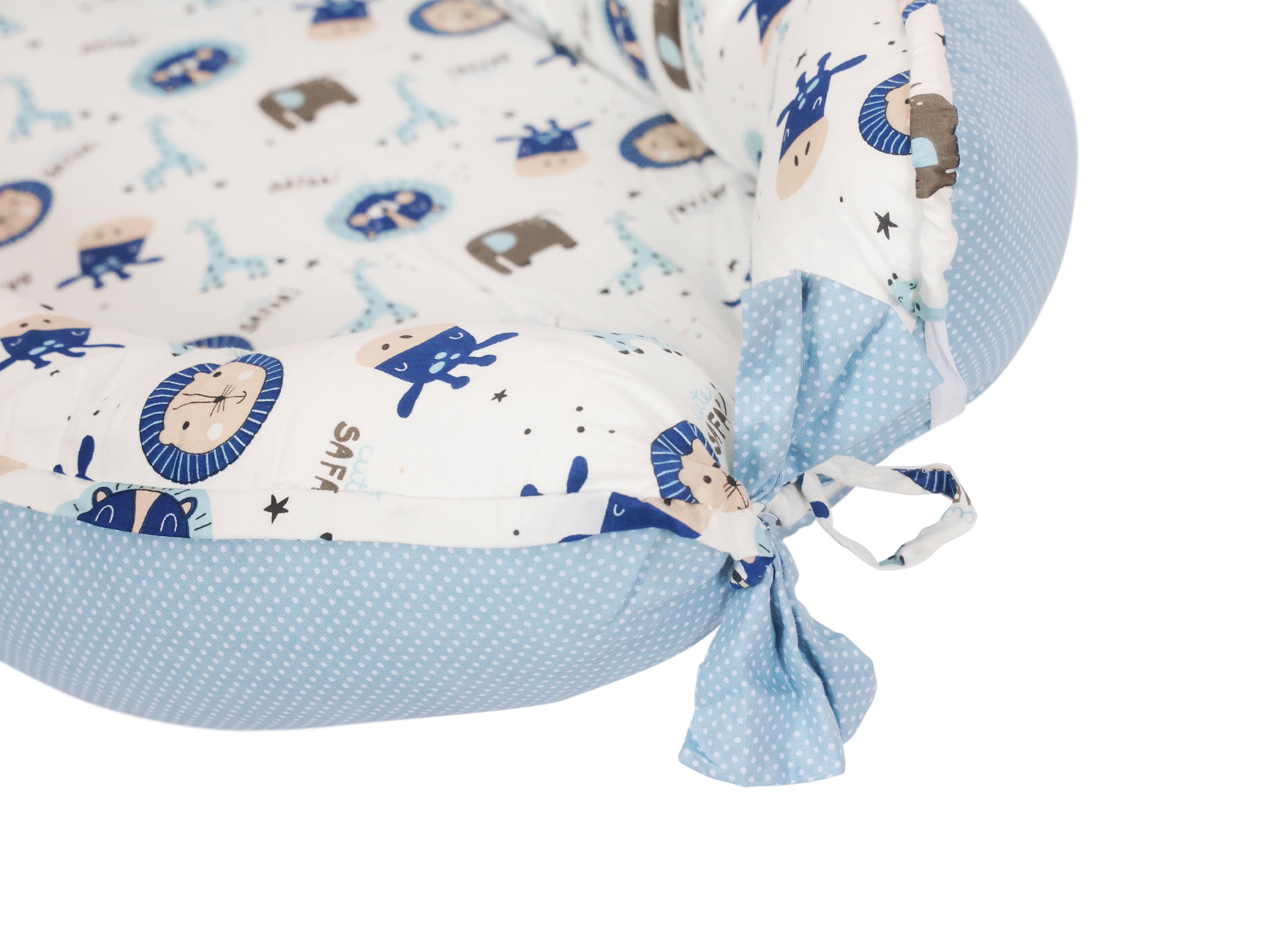 Babynest 90 x 50 x 12 cm blau