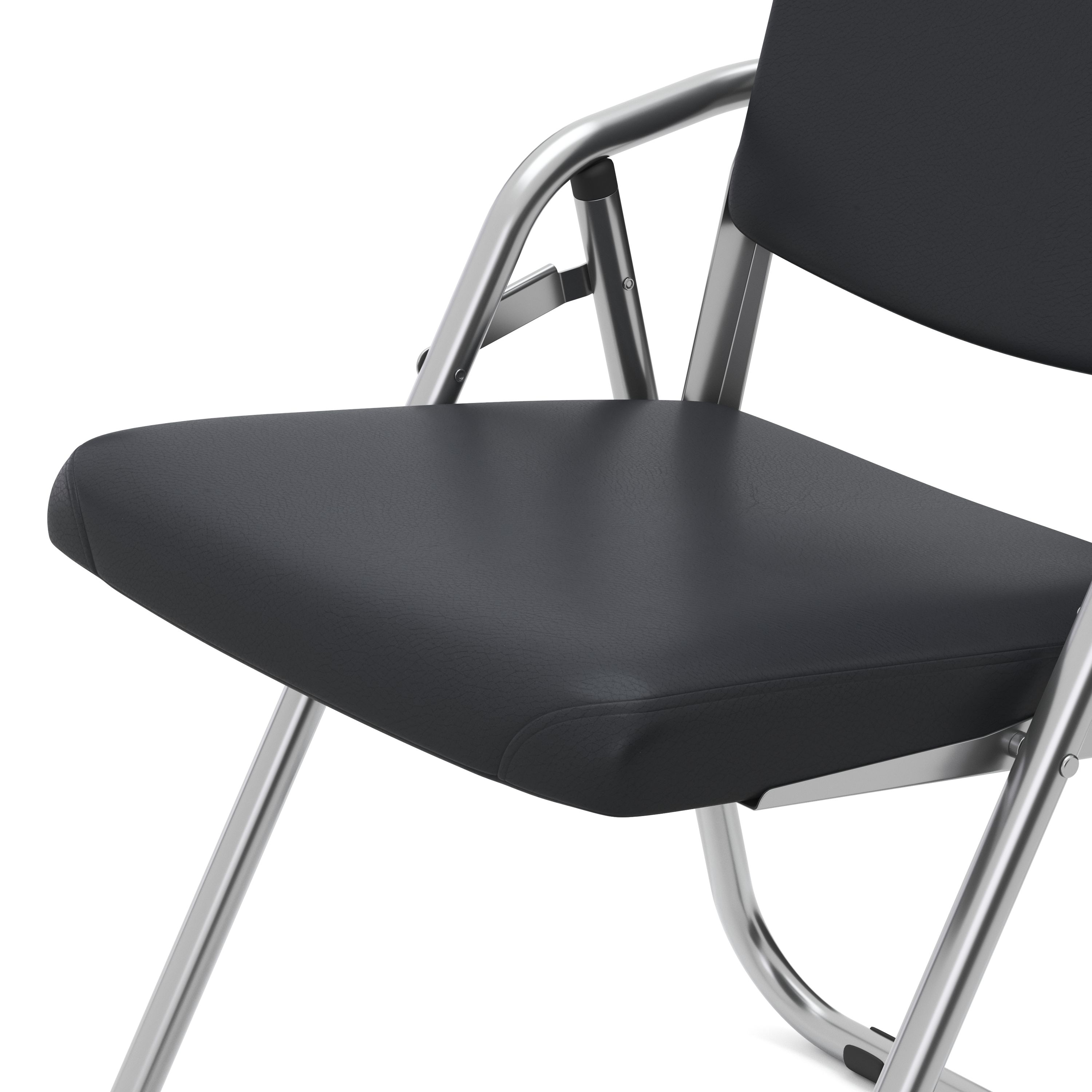 Klappstuhl Leder MOZART 4er Set schwarz
