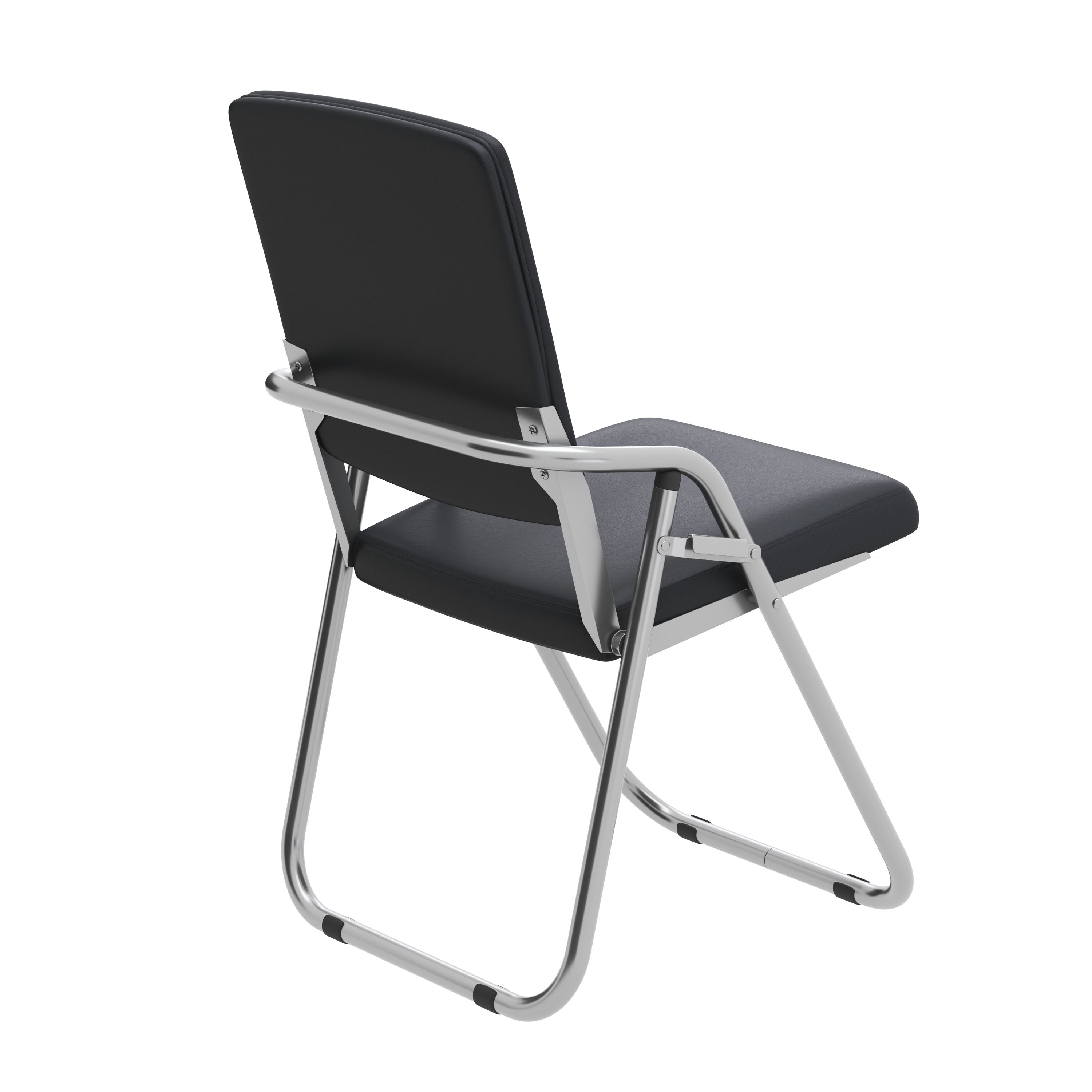 Klappstuhl Leder MOZART 4er Set schwarz