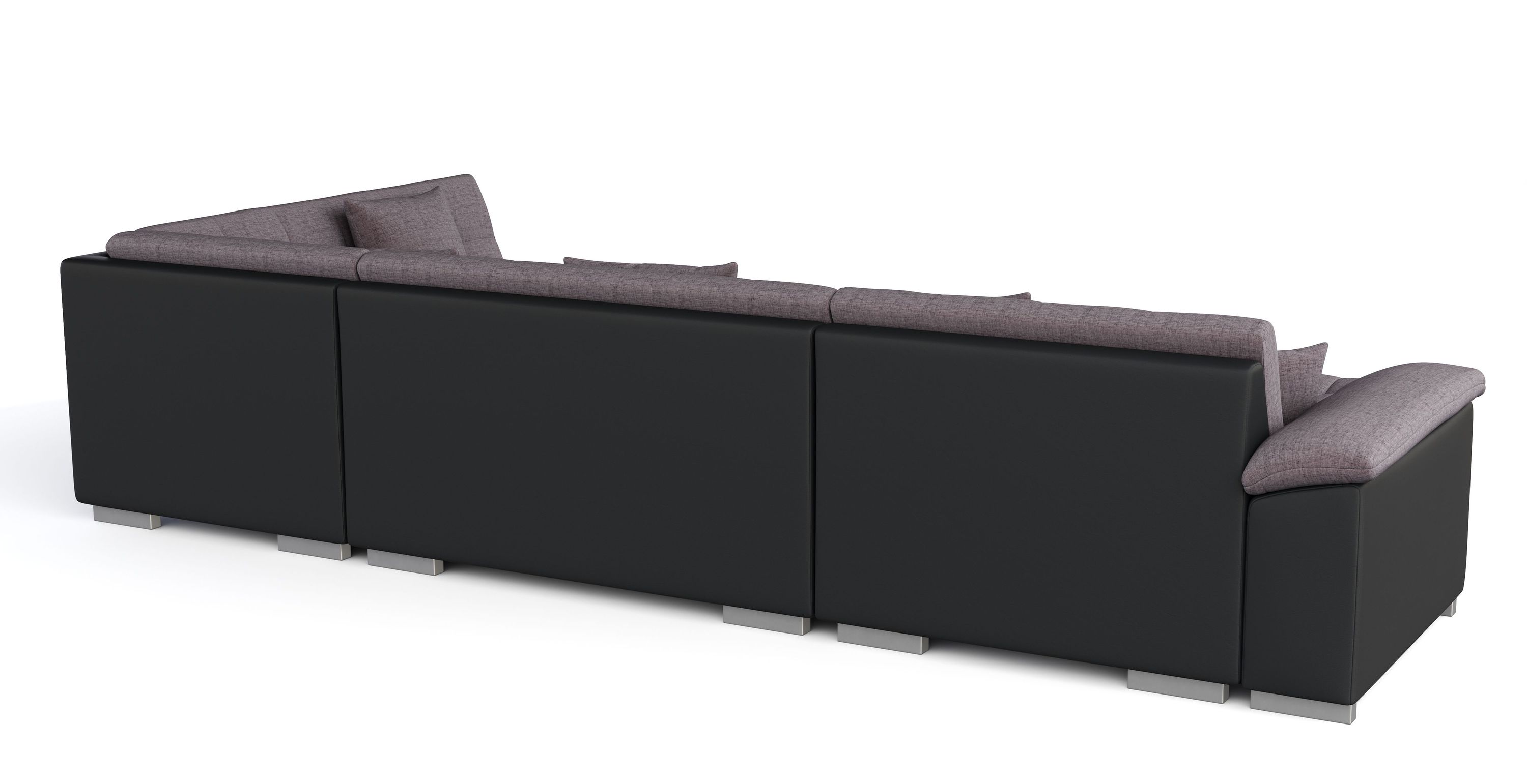 Ecksofa ARIA links taupe/schwarz