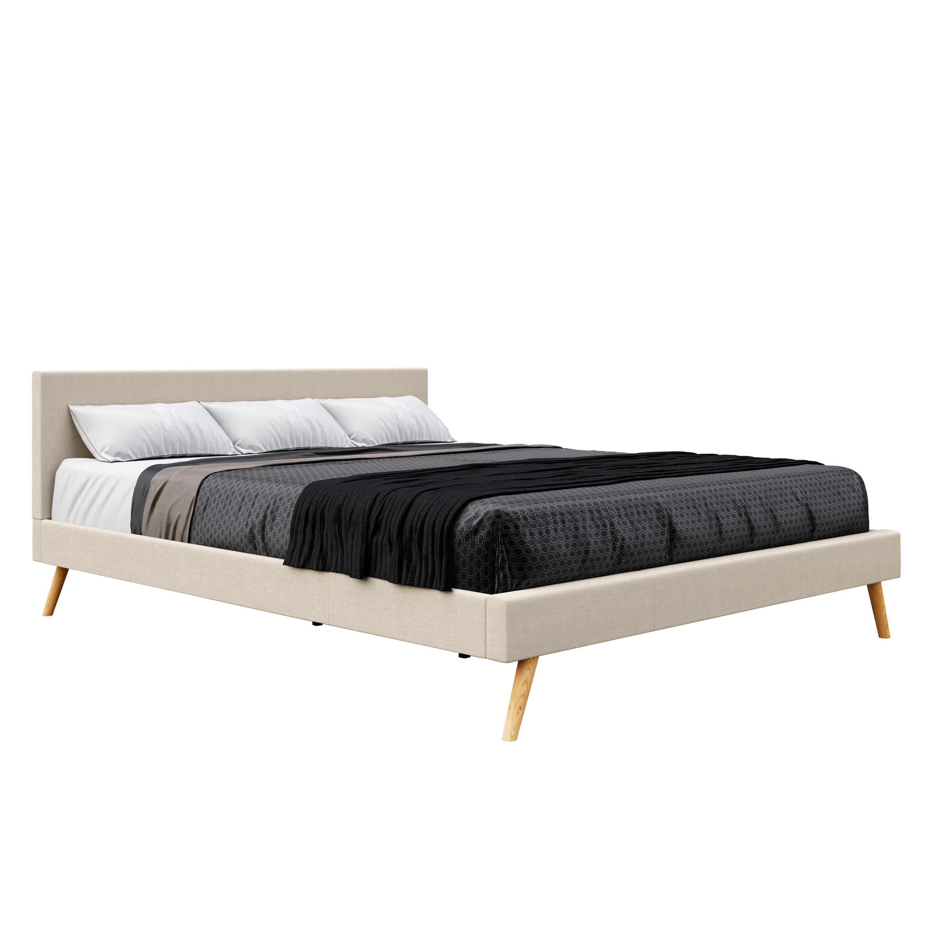 Polsterbett ELVAR 180 x 200 cm beige