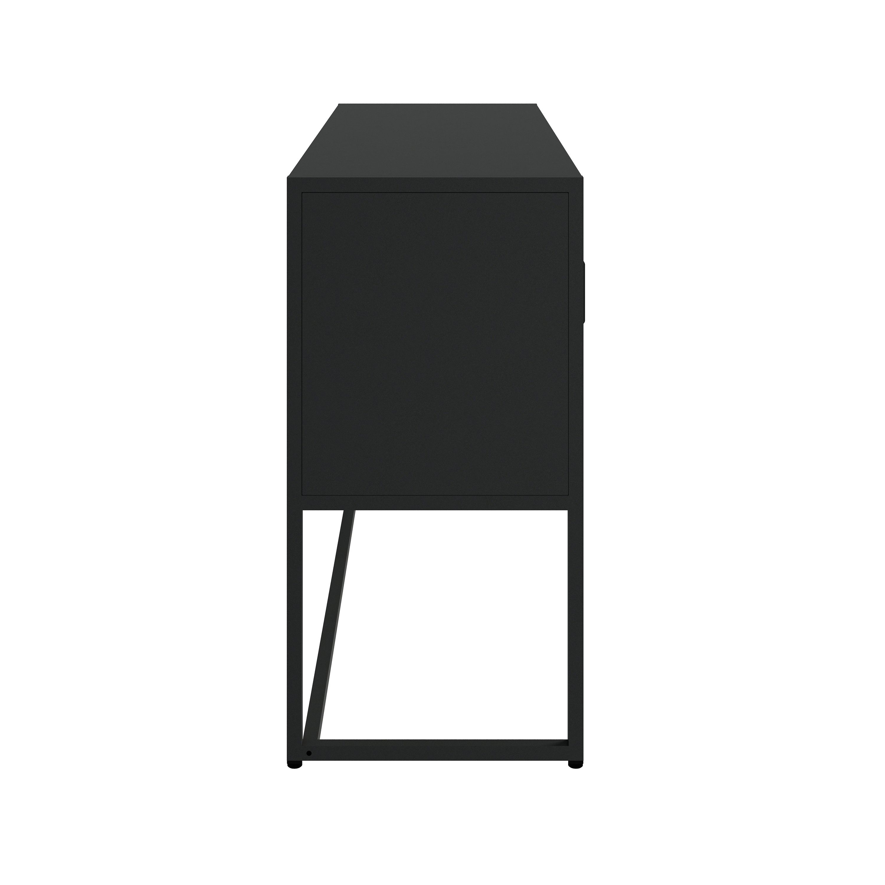Sideboard Metall AMET 120 x 80 cm schwarz