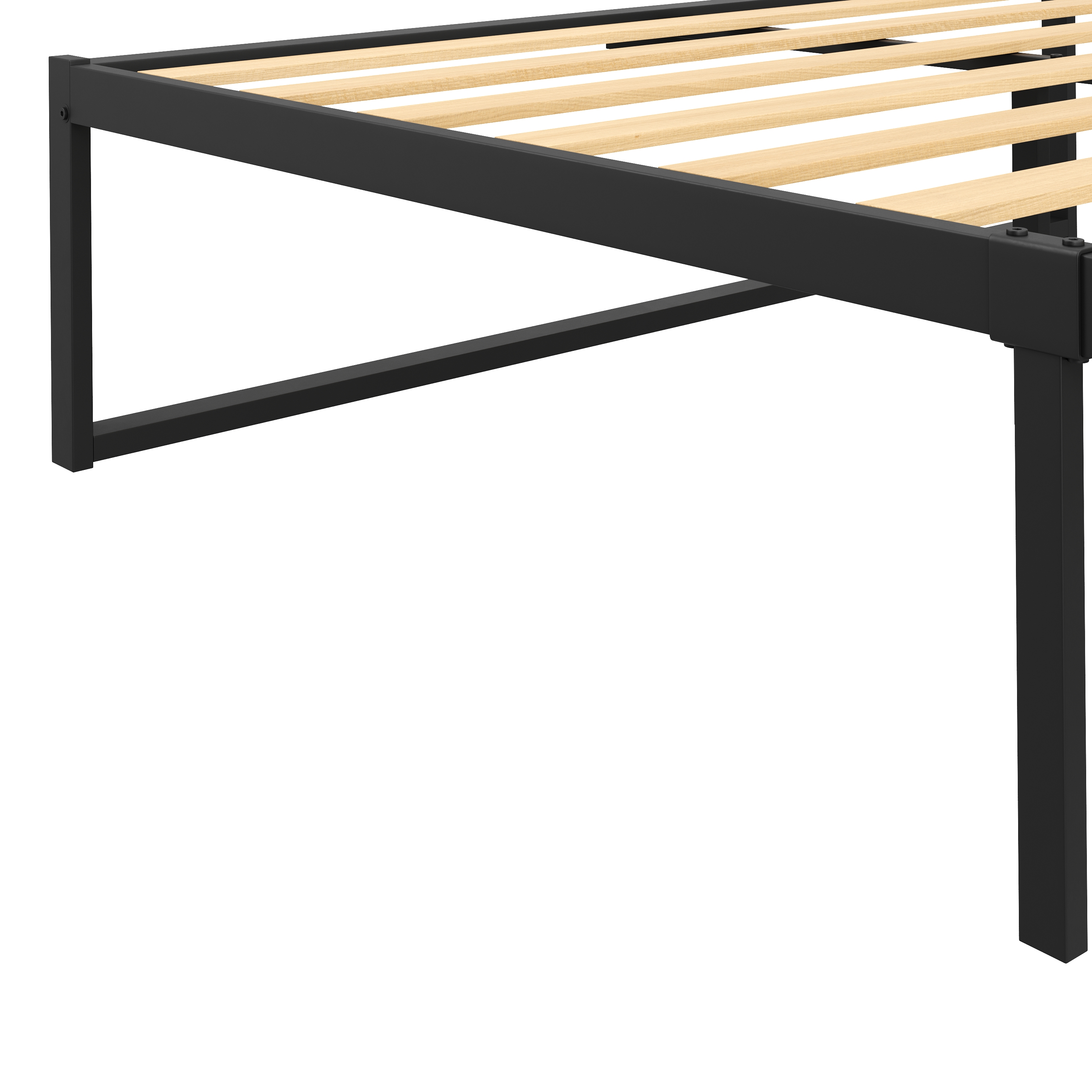 Metallbett HELENA 140 x 200 cm schwarz/natur