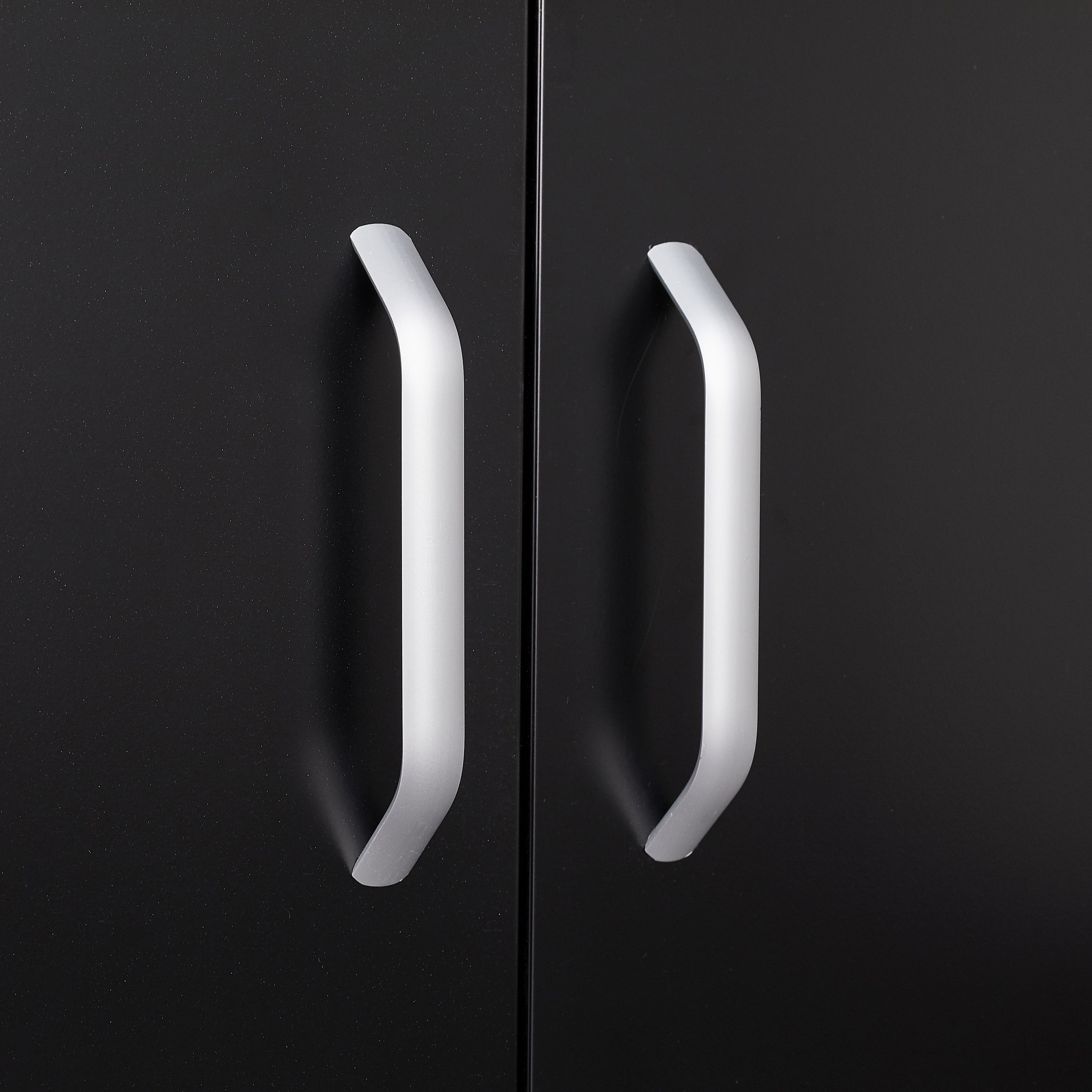 Sideboard Metall KLAUS 115 x 59 cm schwarz