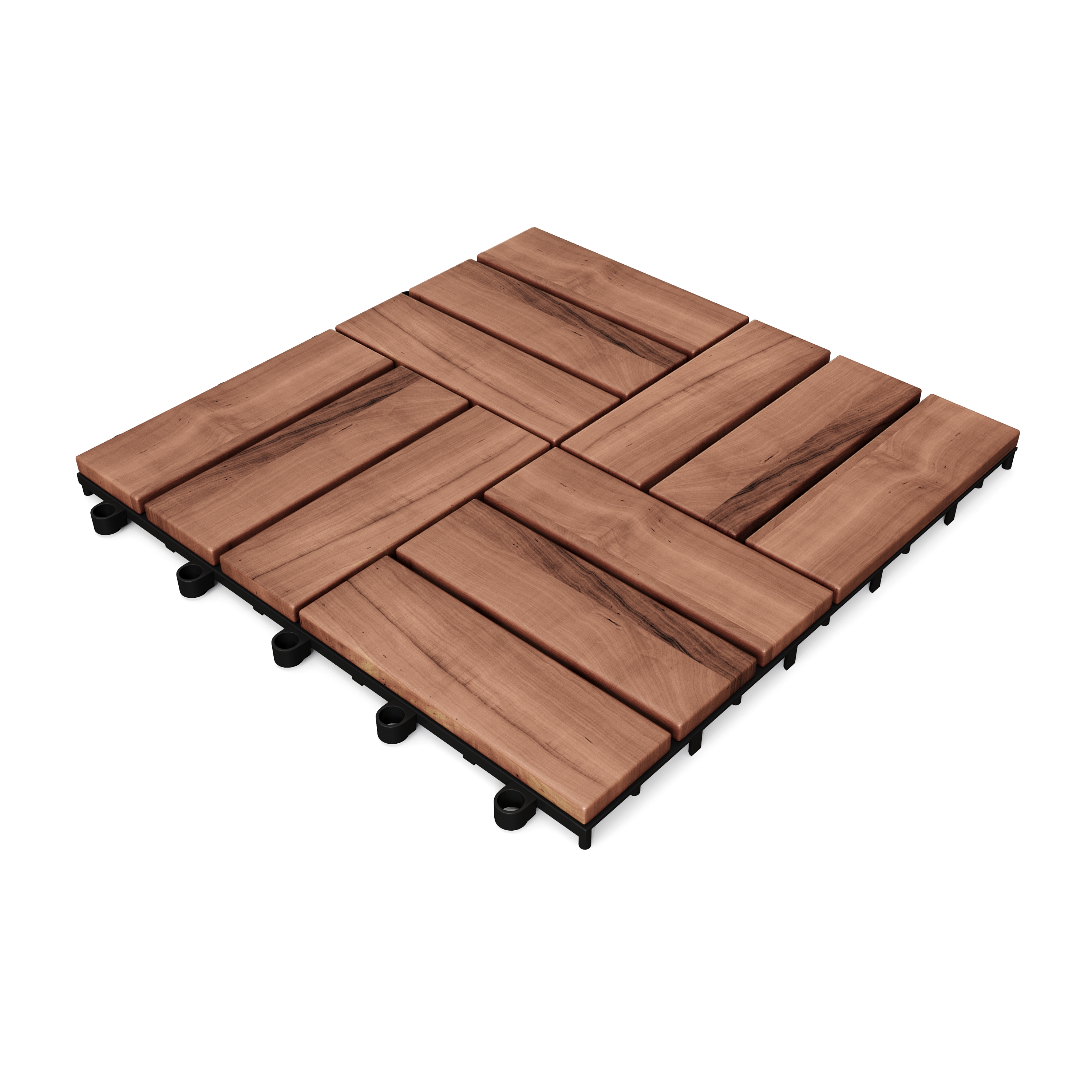 Bodenplatte Holz 10er Set 30 x 30 cm