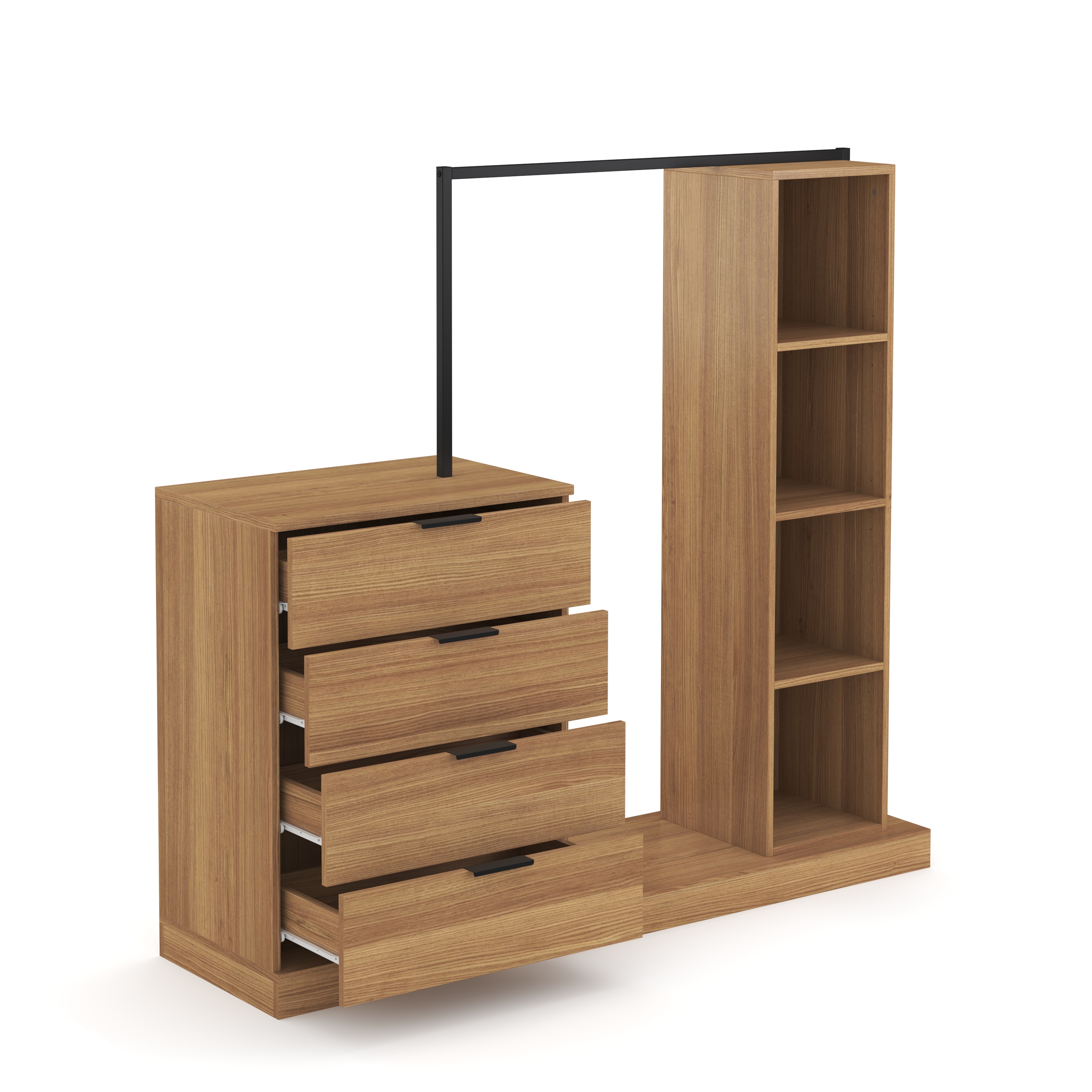Garderobe DAMARIS 145 x 137 cm braun