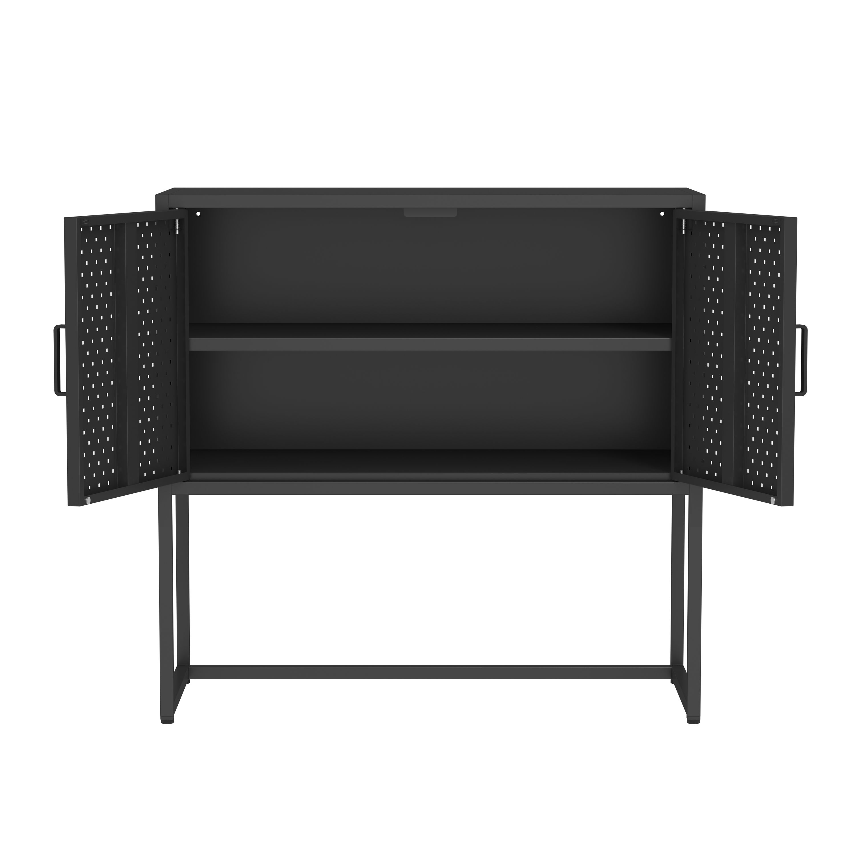 Sideboard Metall AMET 82 x 80 cm schwarz