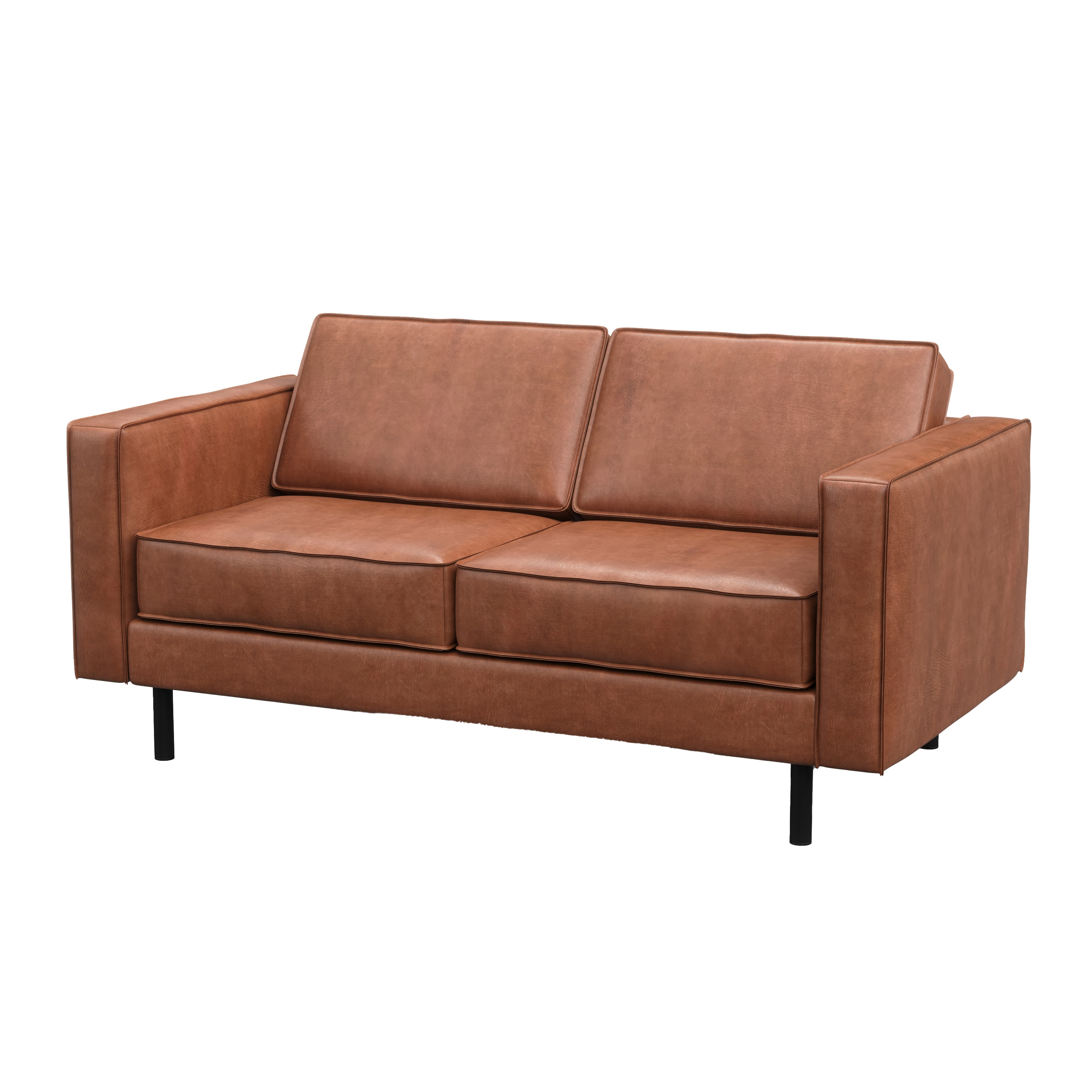Sofa Leder DUKE 2-Sitzer braun