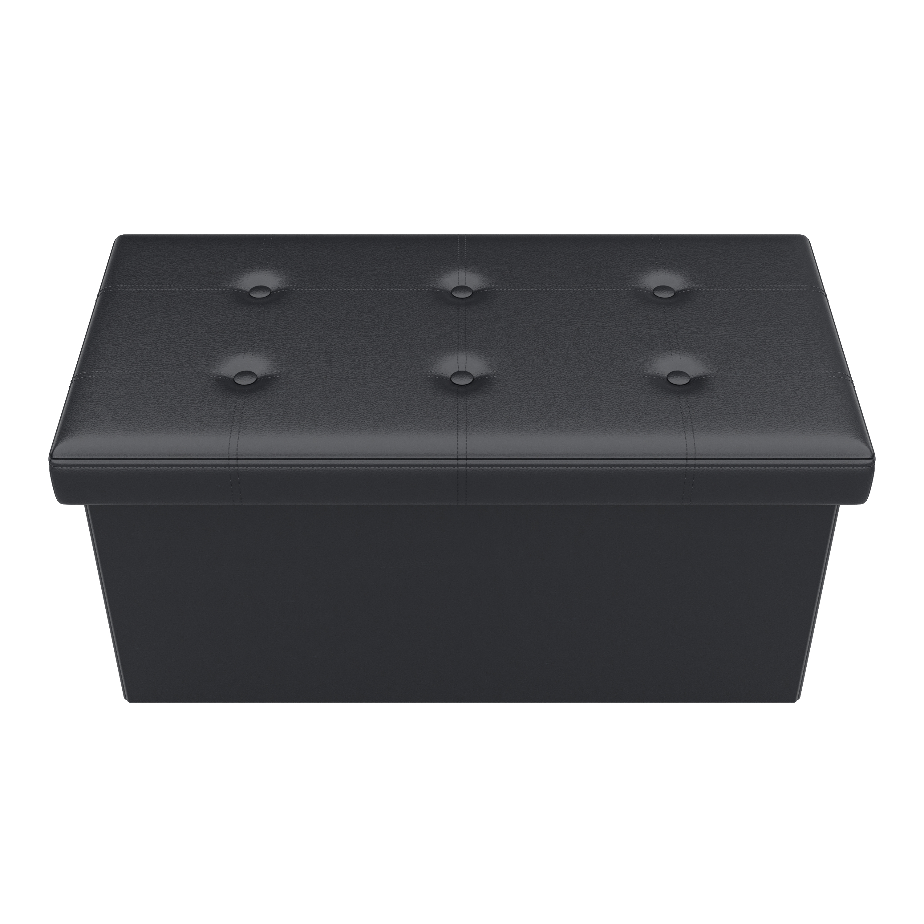 Sitzbank Leder JORIS 76 cm schwarz