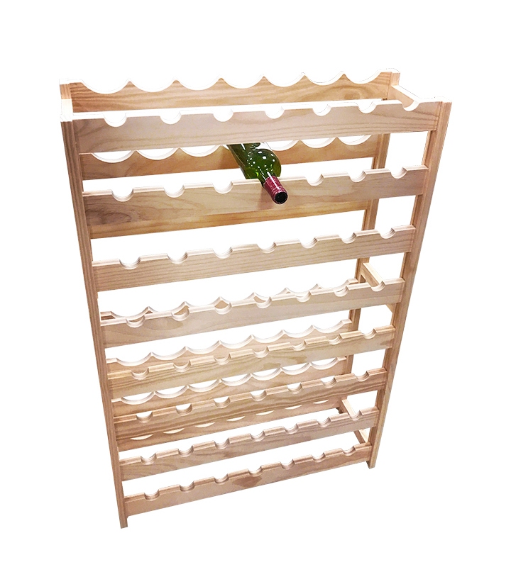 Weinregal Massivholz für 56 Flaschen