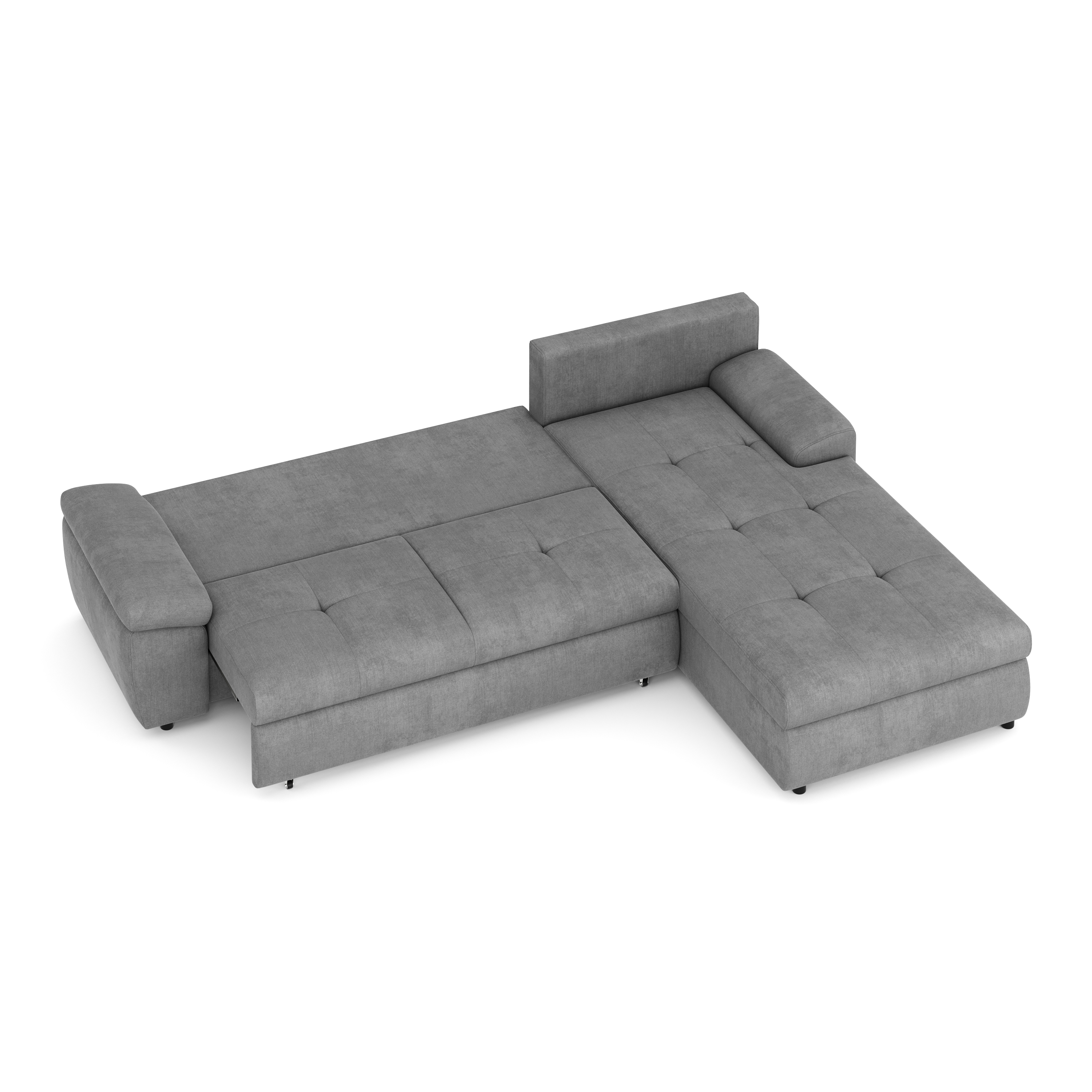 Ecksofa mit Schlaffunktion BRYNN rechts grau