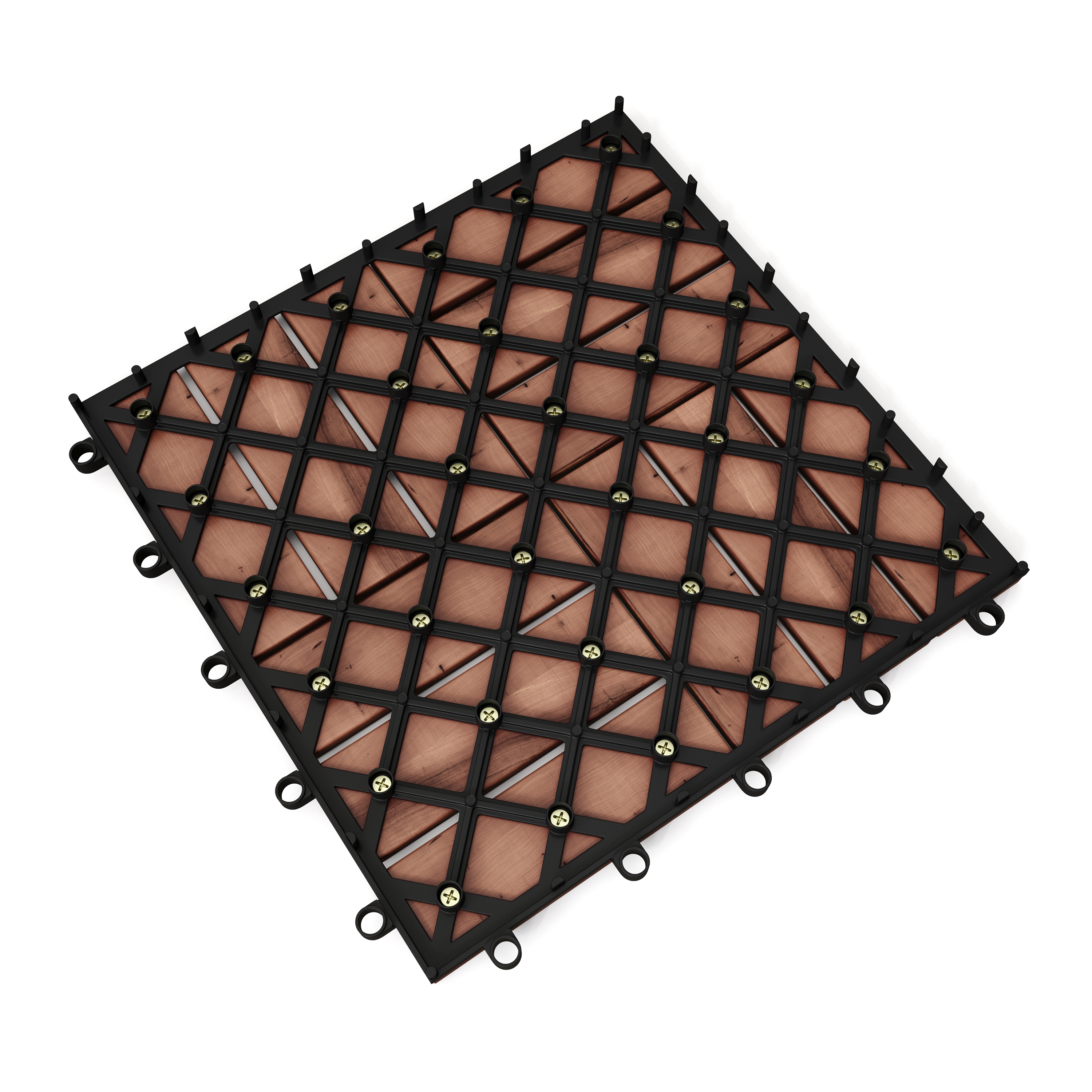 Bodenplatte Holz 10er Set 30 x 30 cm