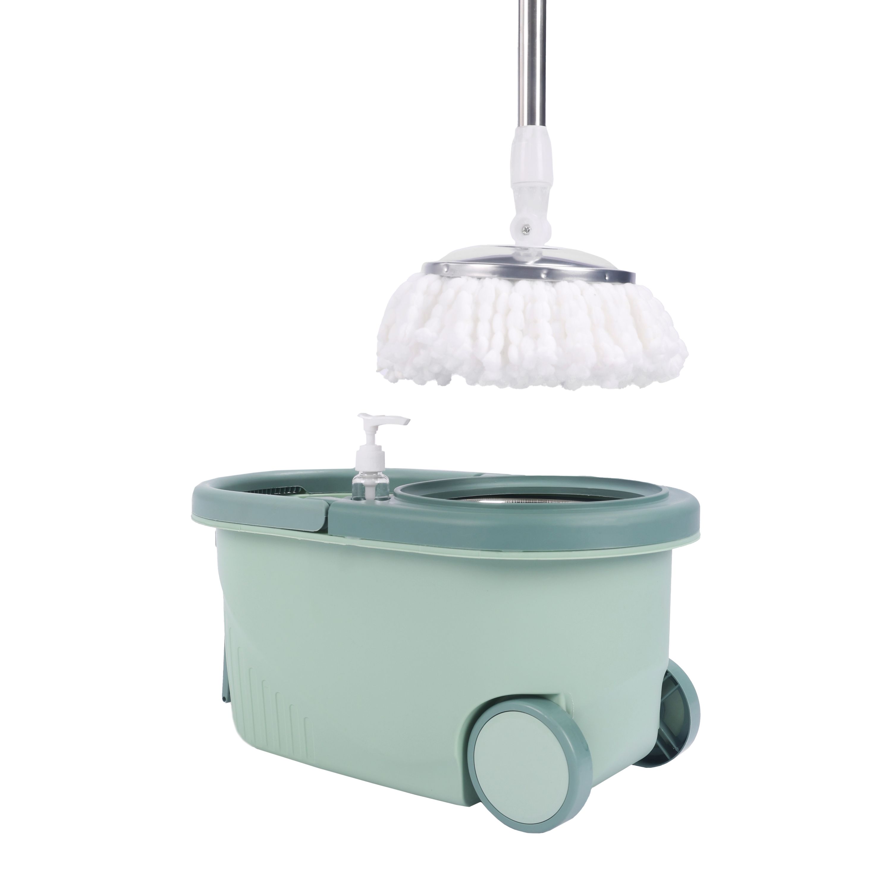 Wischmopp mit Eimer mint