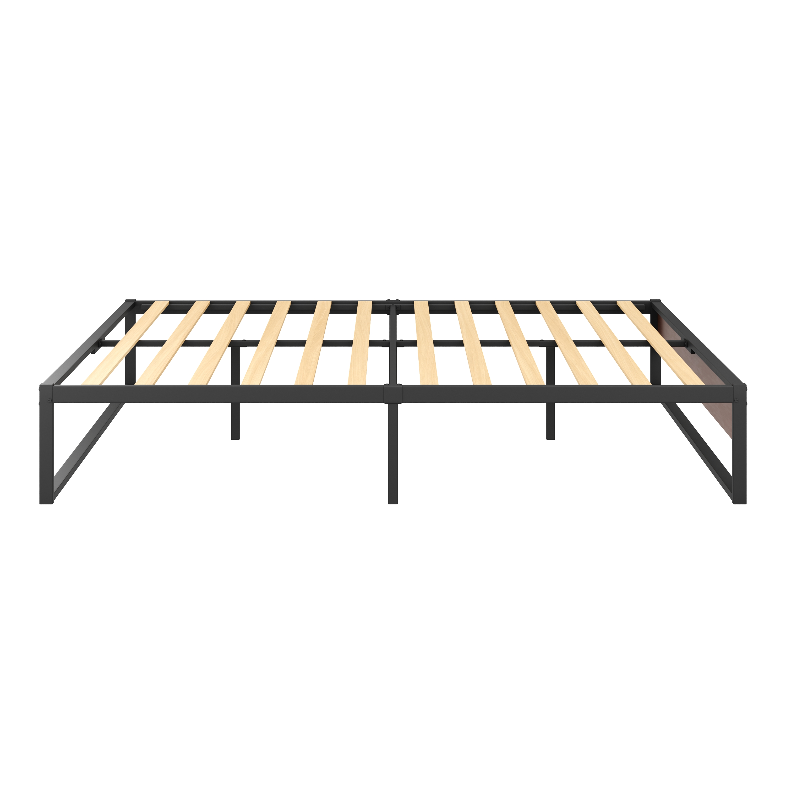 Metallbett HELENA 140 x 200 cm schwarz/natur