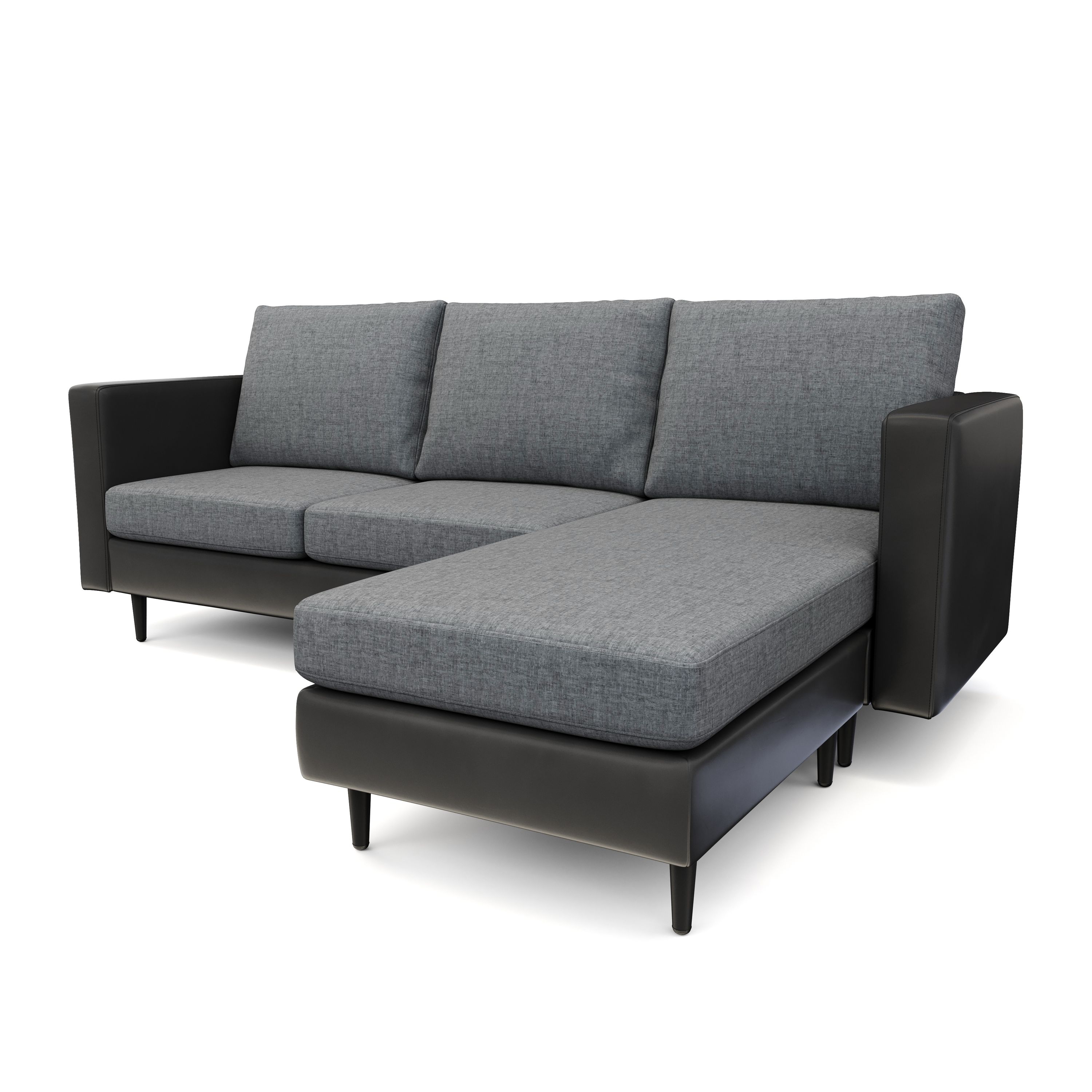 Ecksofa TYLER rechts grau