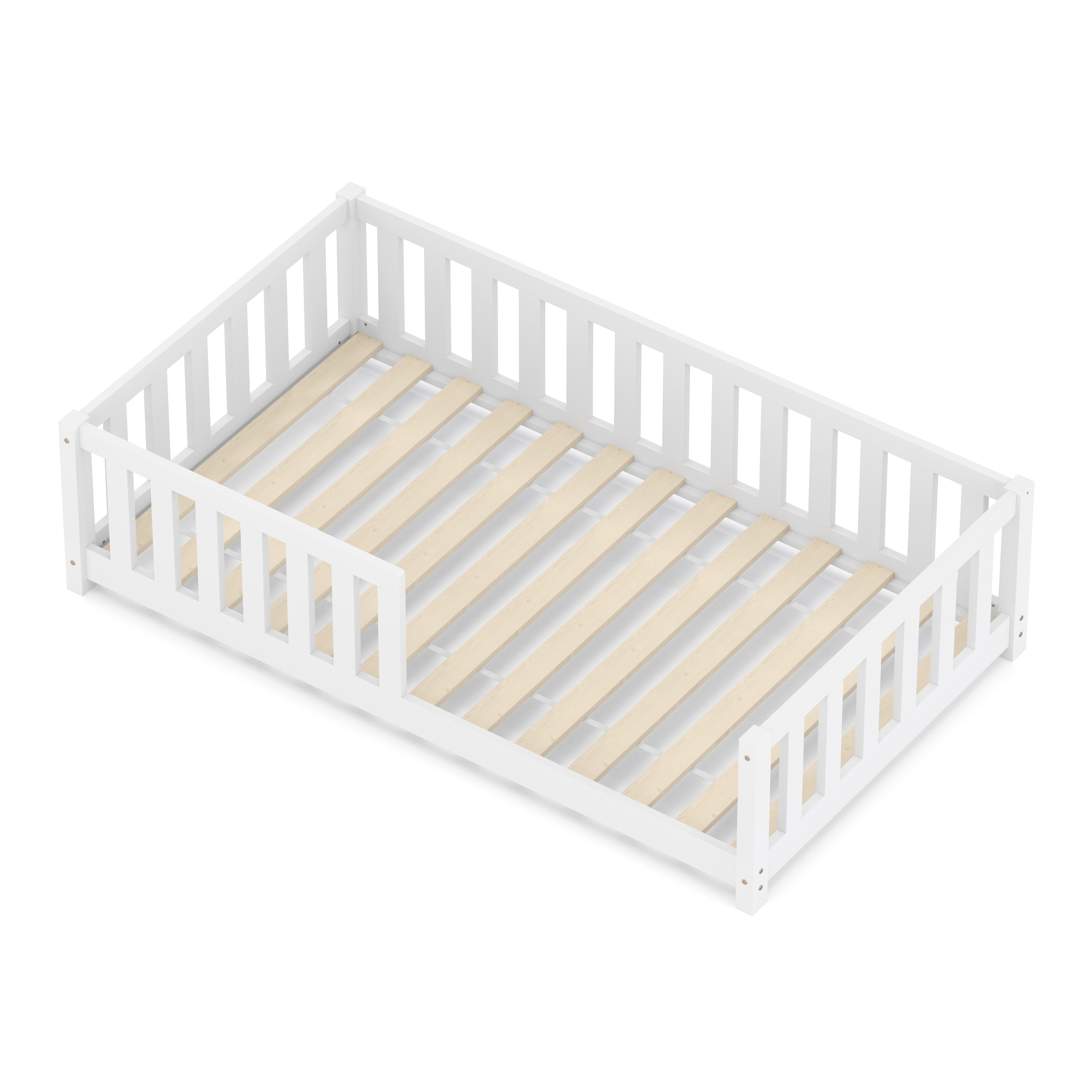 Bodenbett MOLA 80 x 160 cm weiss