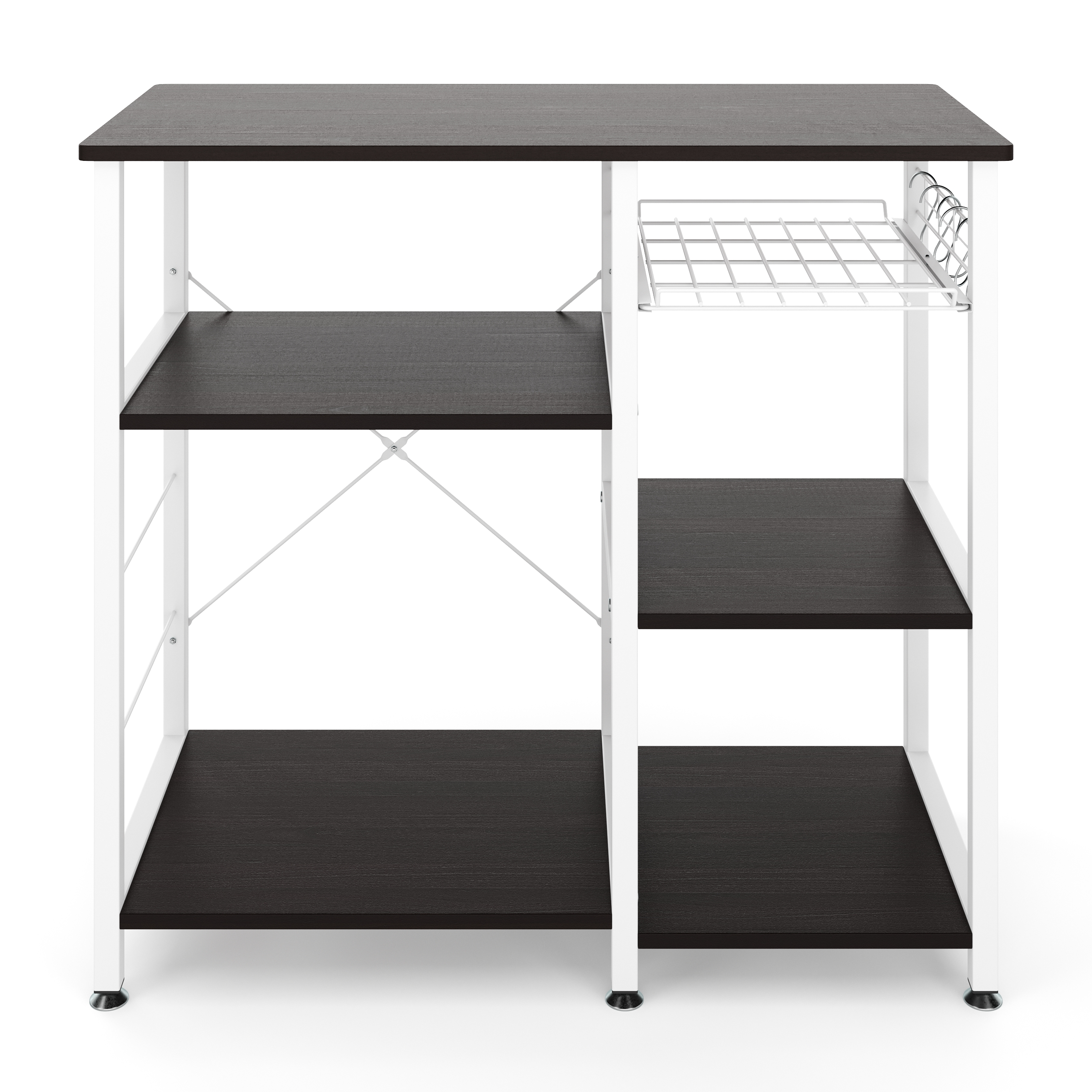 Küchenregal 90 x 83 x 40 cm schwarz/weiss
