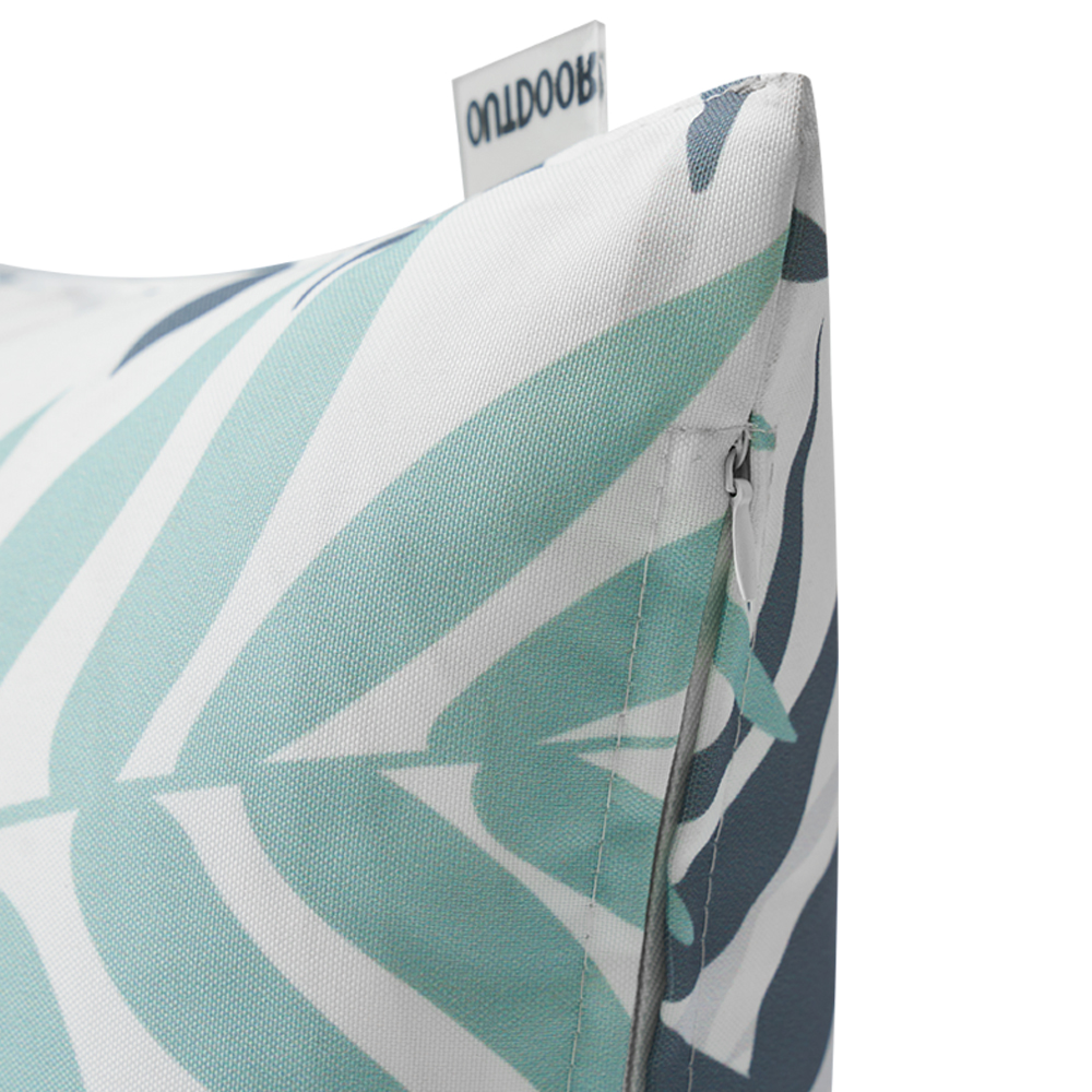 Outdoorkissen LEAF mint/grau 45 x 45 cm