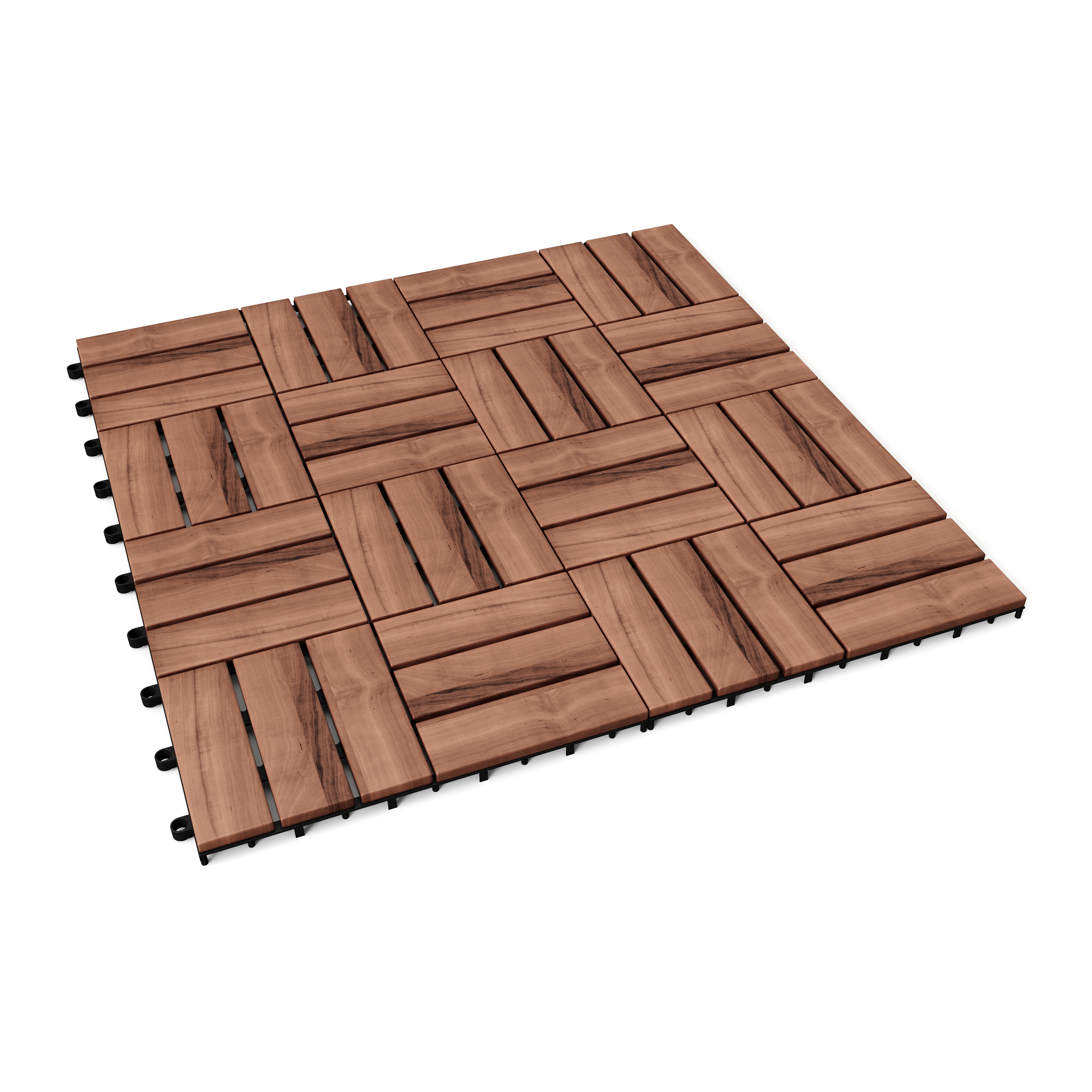 Bodenplatte Holz 10er Set 30 x 30 cm
