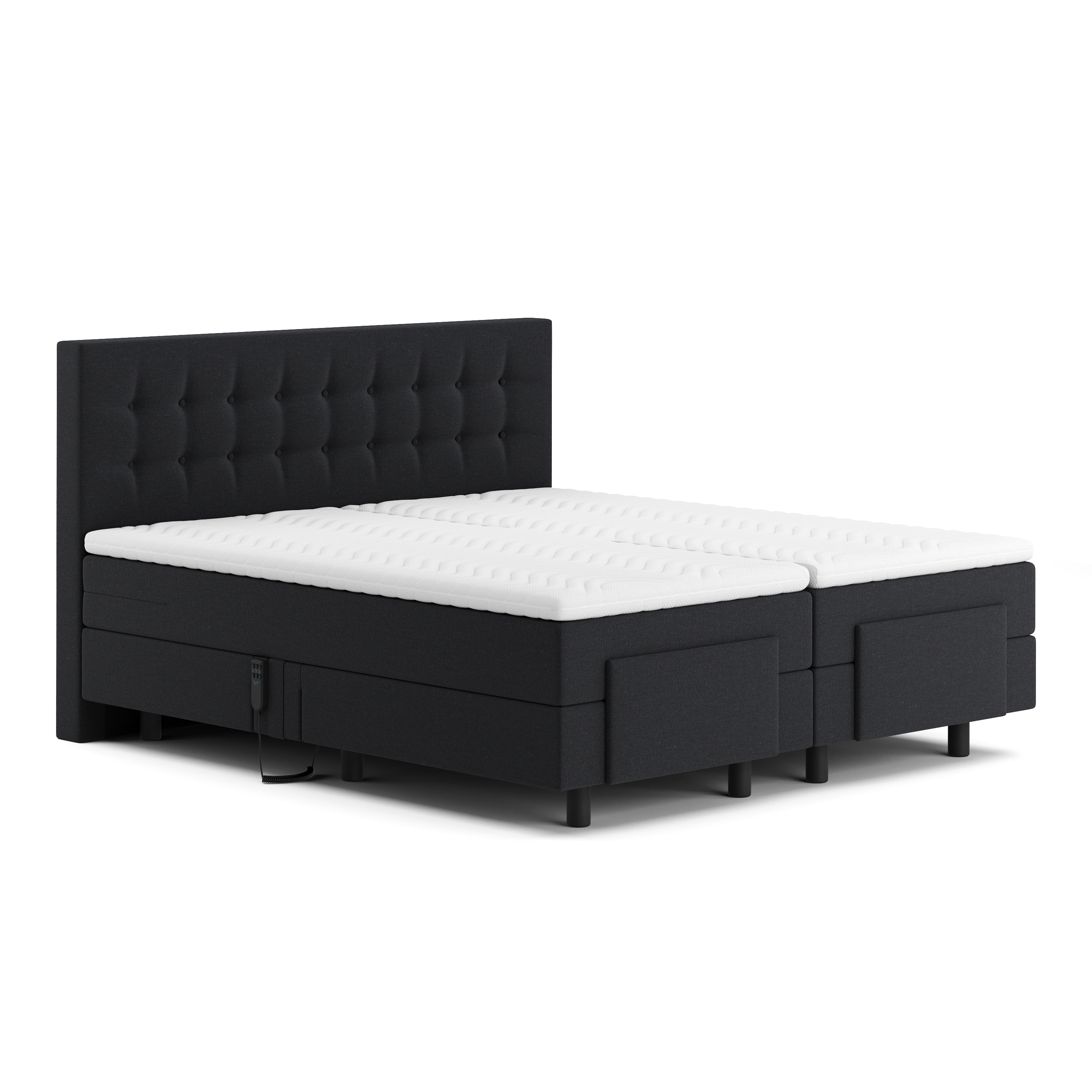 Boxspringbett GLOAM mit Elektromotor anthrazit