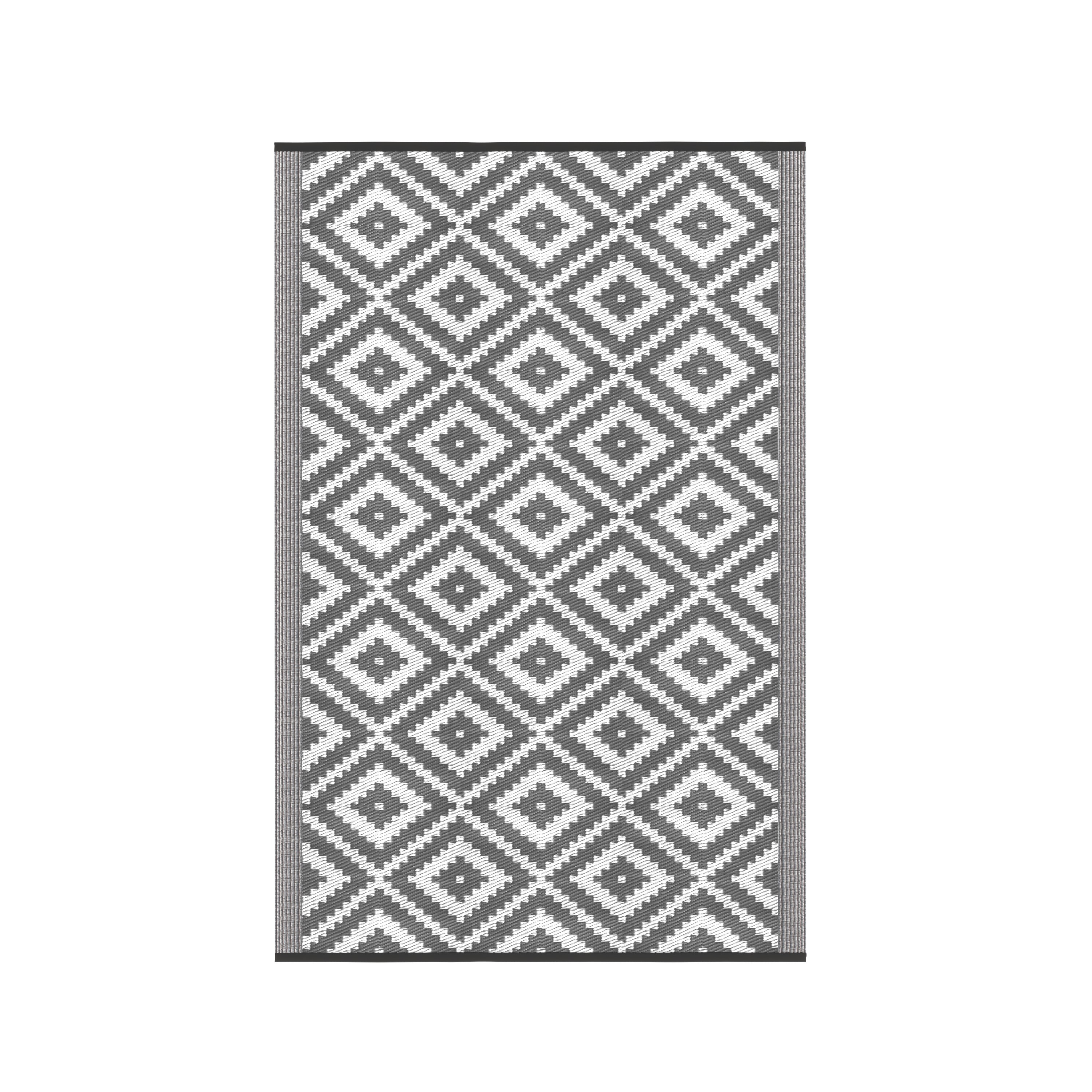 Outdoor Teppich KALUA 270 x 180 cm grau/weiss