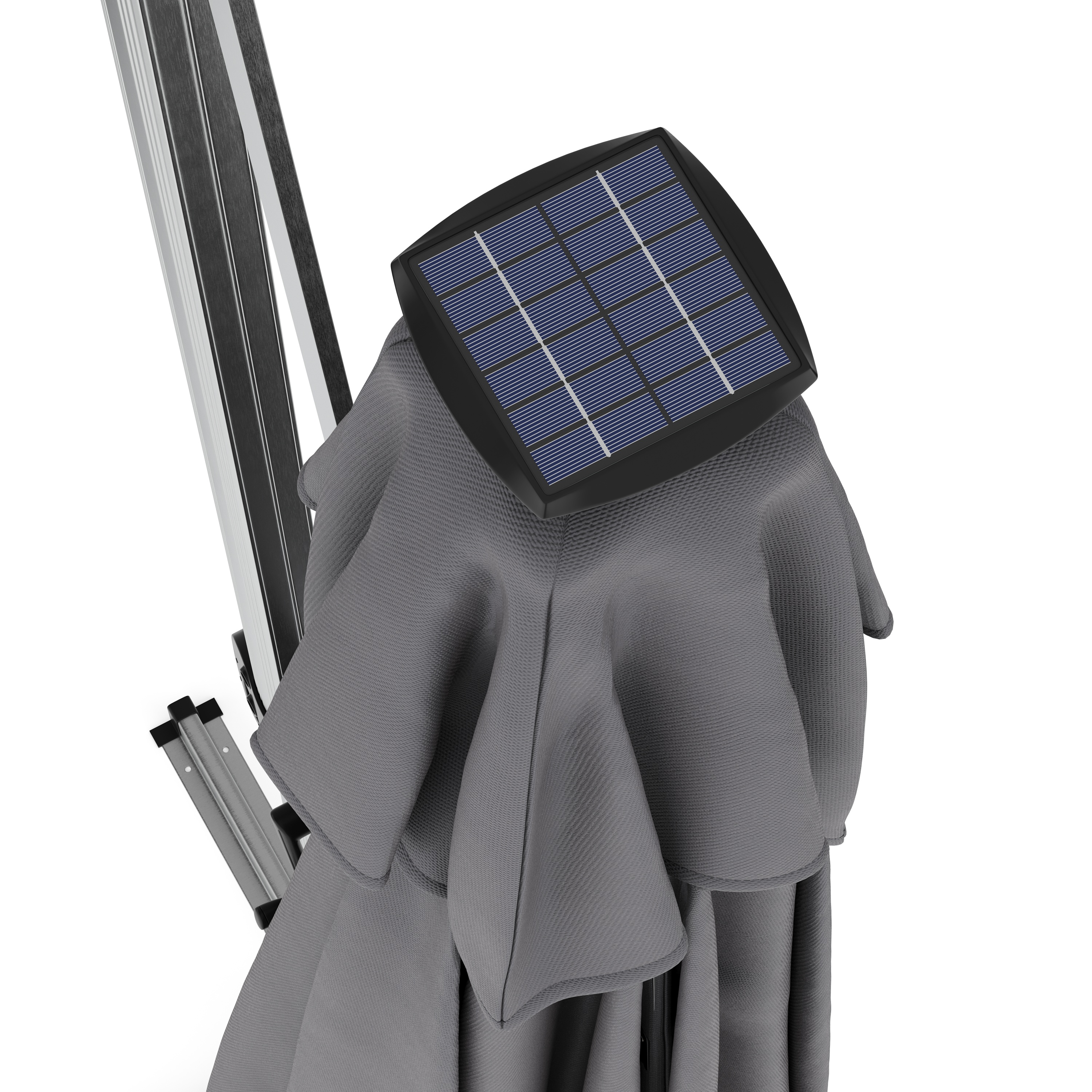 Sonnenschirm Ampelschirm SOLARIS mit LED 300 cm anthrazit