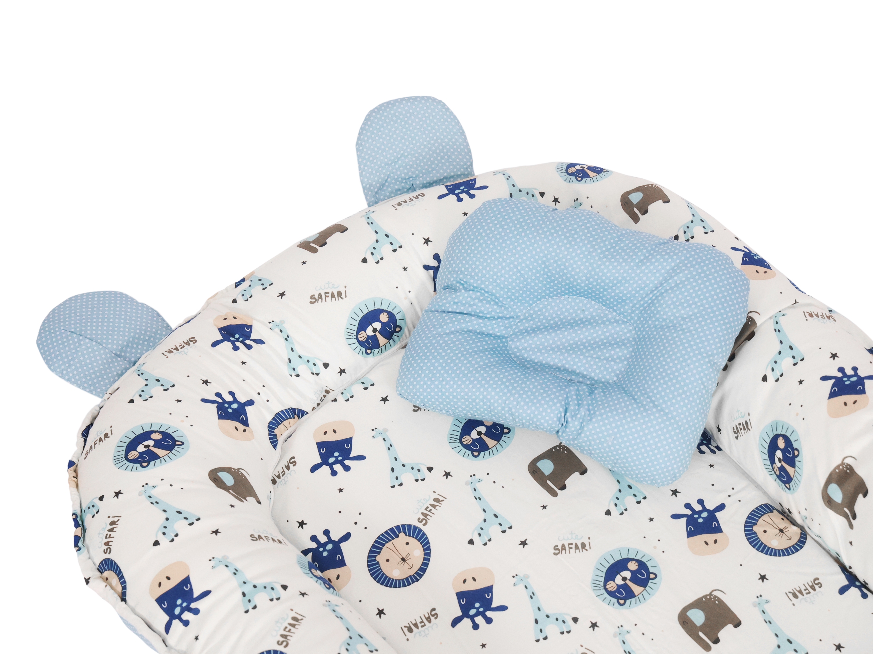 Babynest 90 x 50 x 12 cm blau