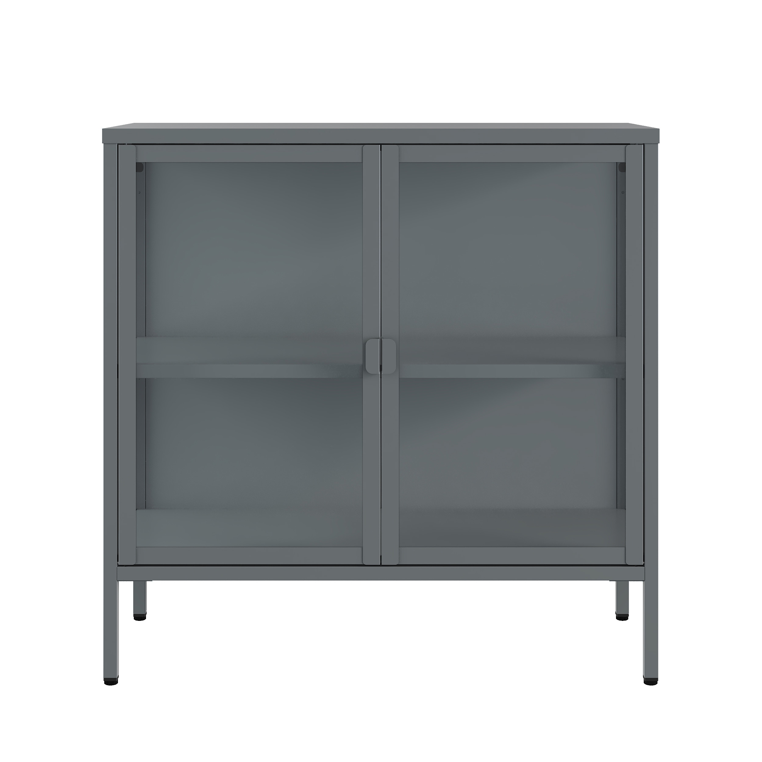 Kommode Metall TAURI 80 x 80 cm grau