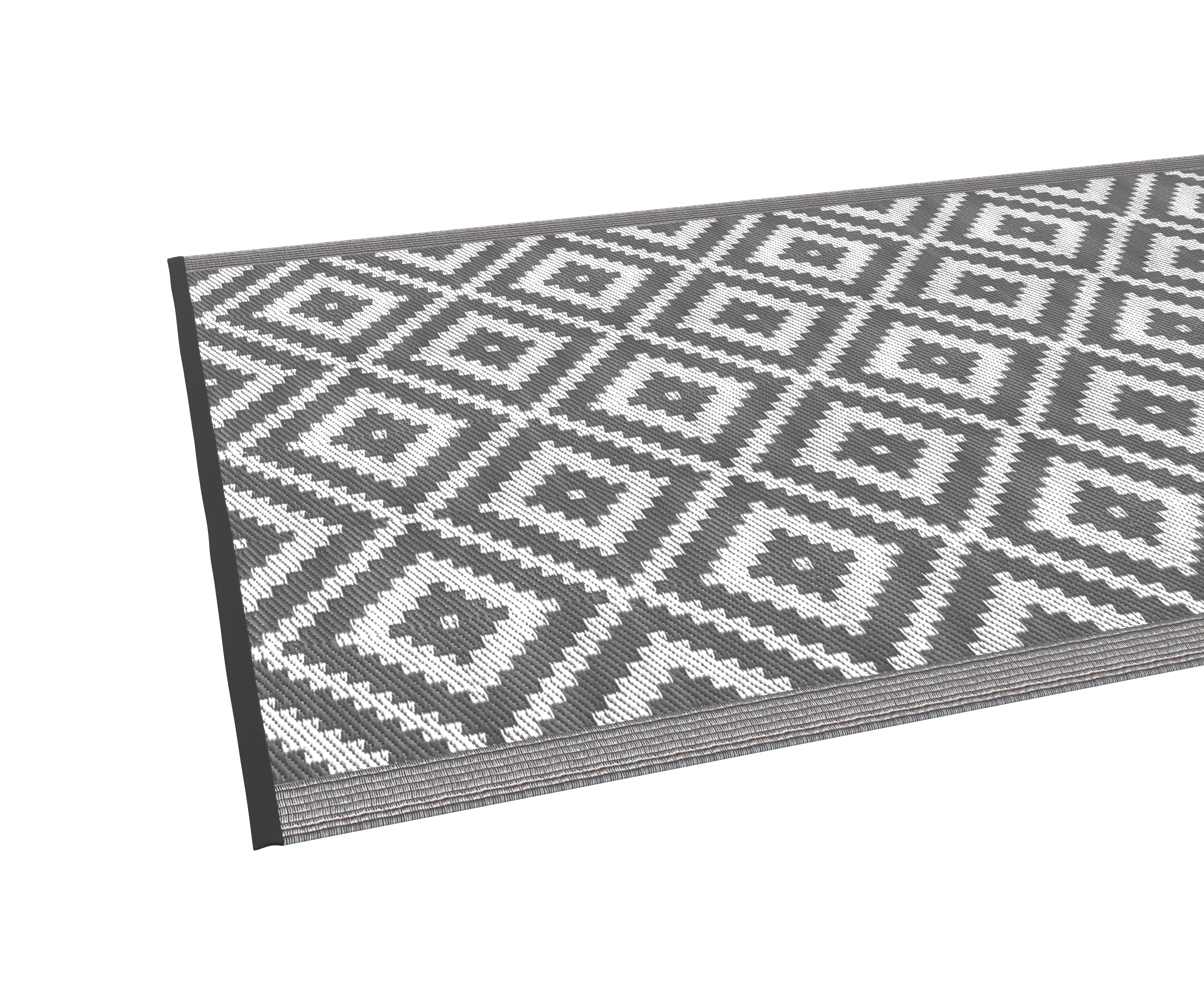 Outdoor Teppich KALUA 270 x 180 cm grau/weiss