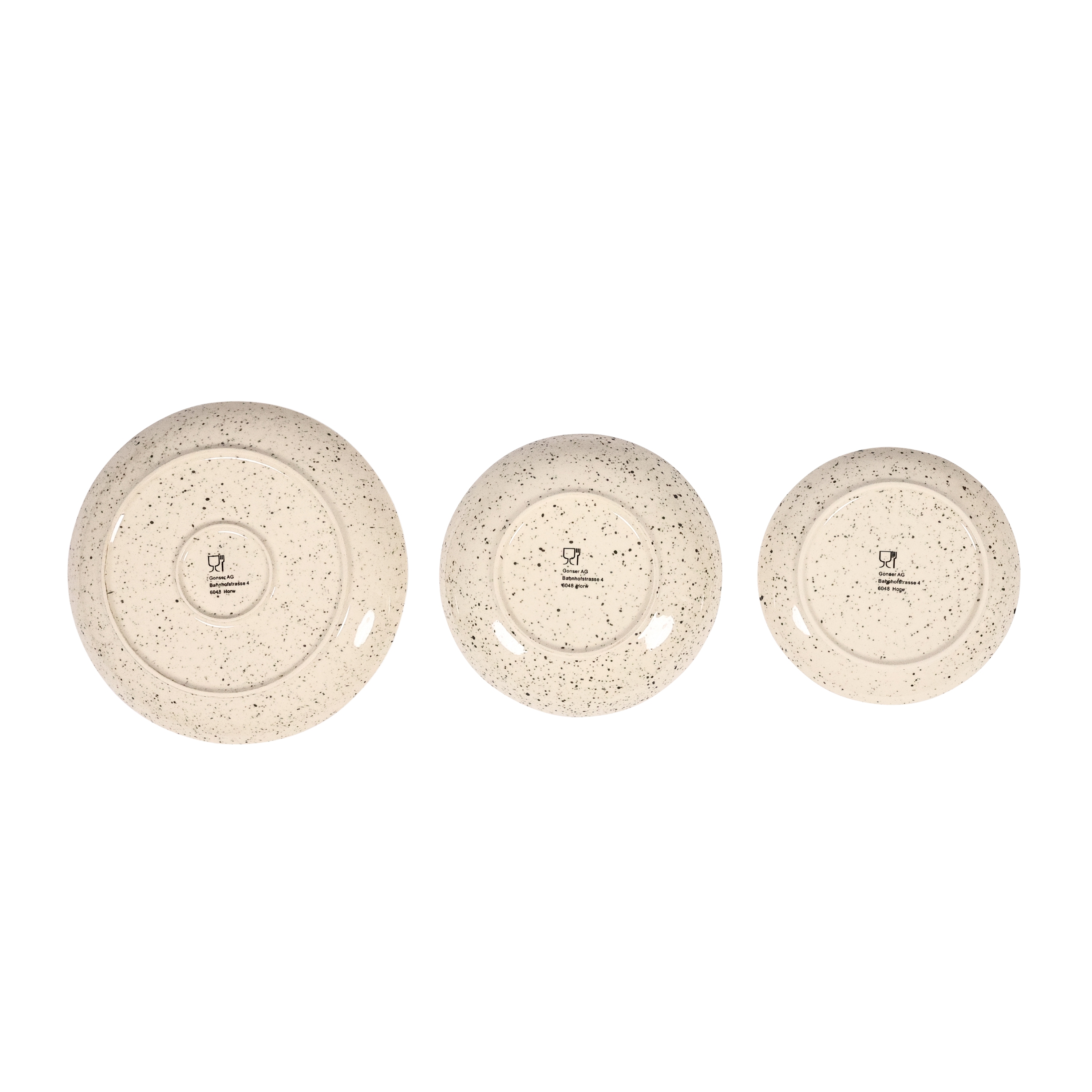 Geschirr-Set Steingut 24-teilig beige