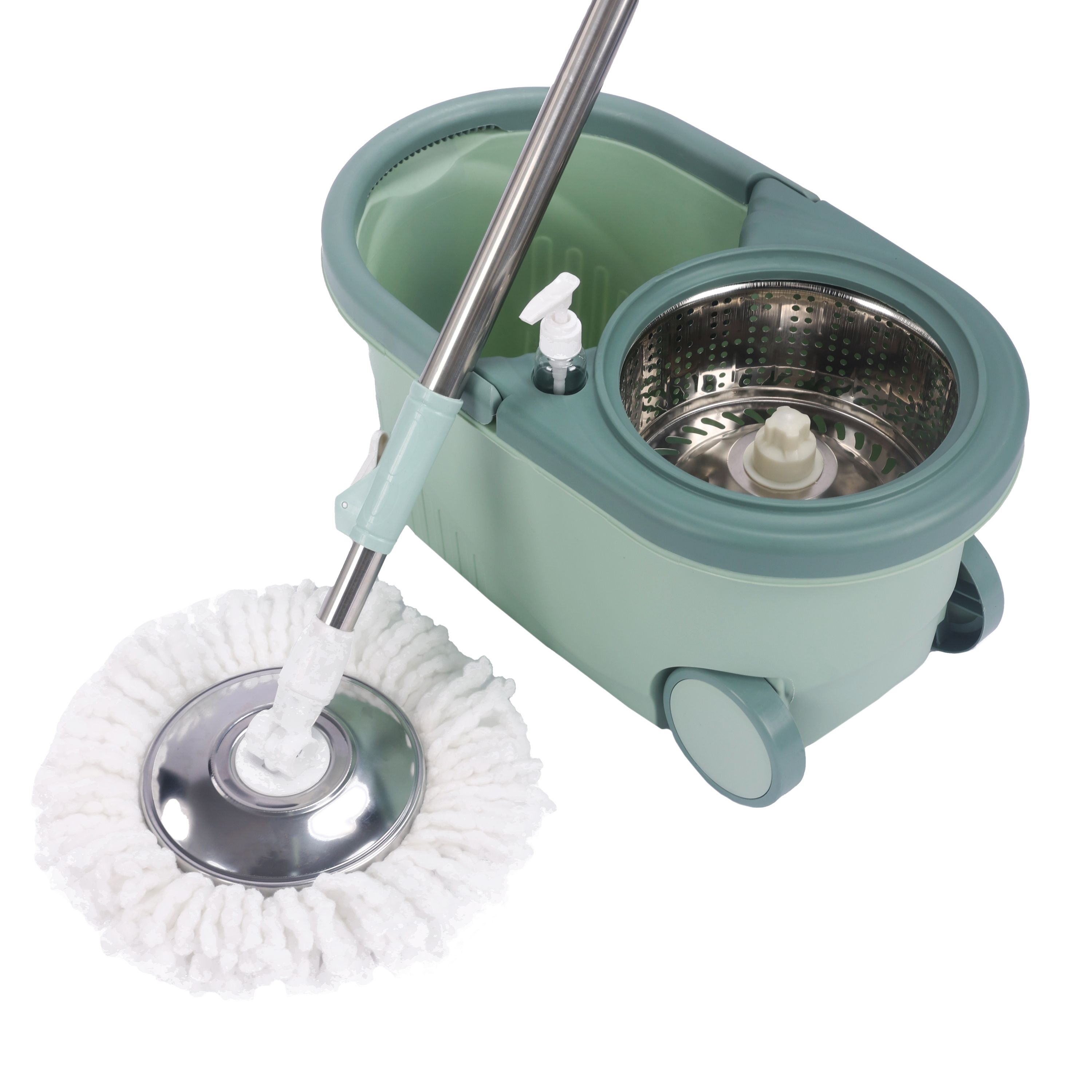 Wischmopp mit Eimer mint