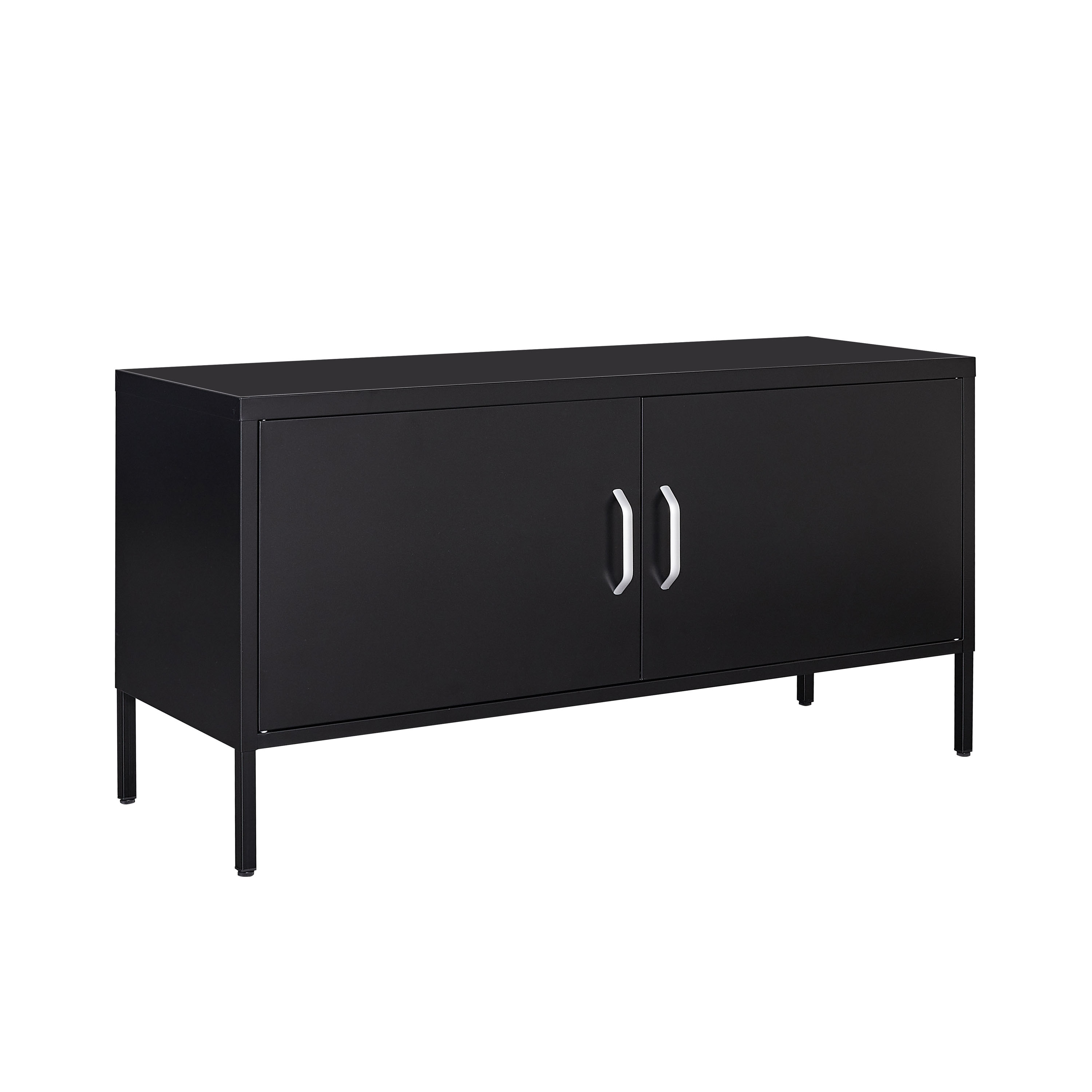Sideboard Metall KLAUS 115 x 59 cm schwarz