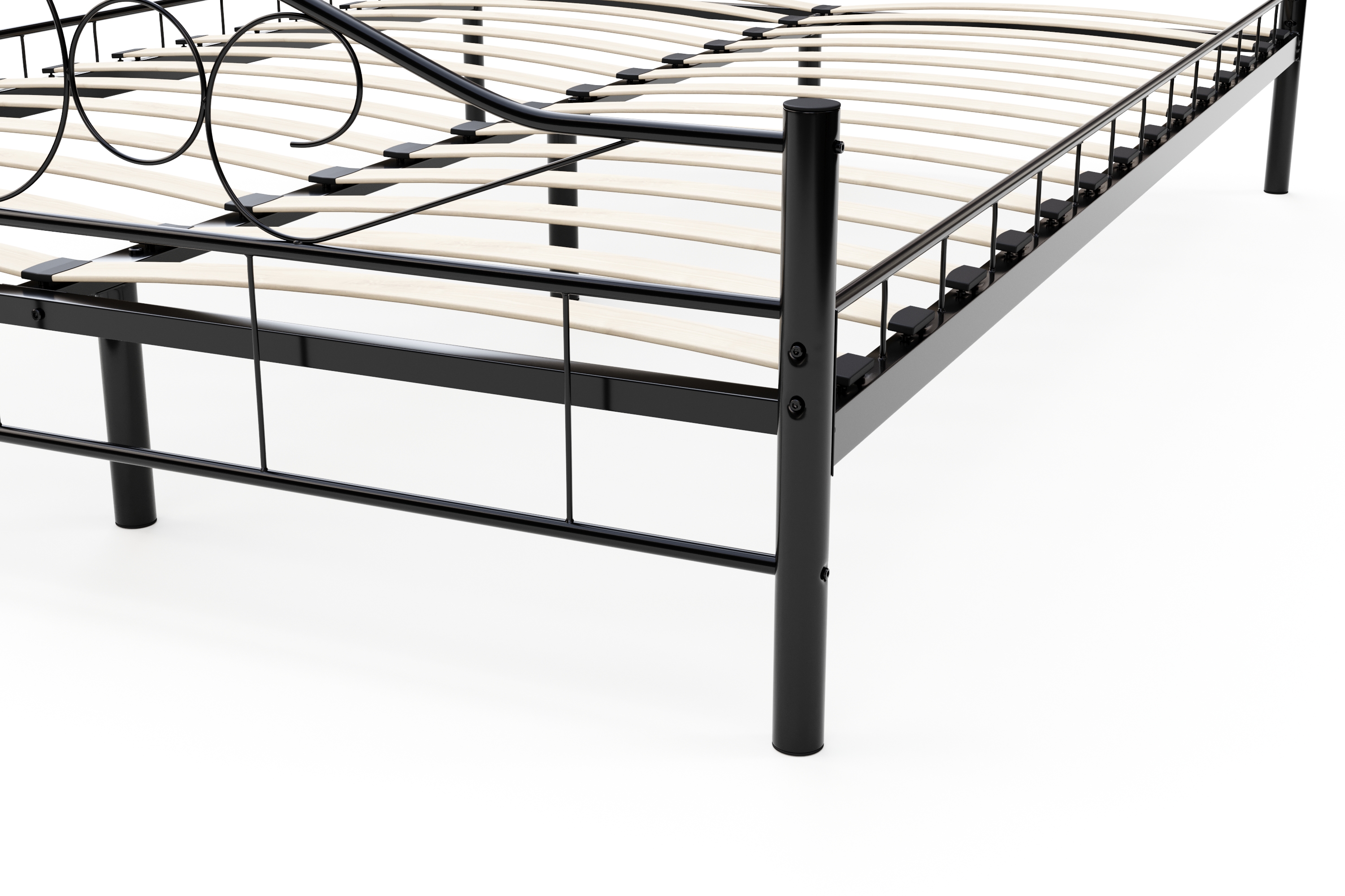 Metallbett AURELIE 140 x 200 cm schwarz