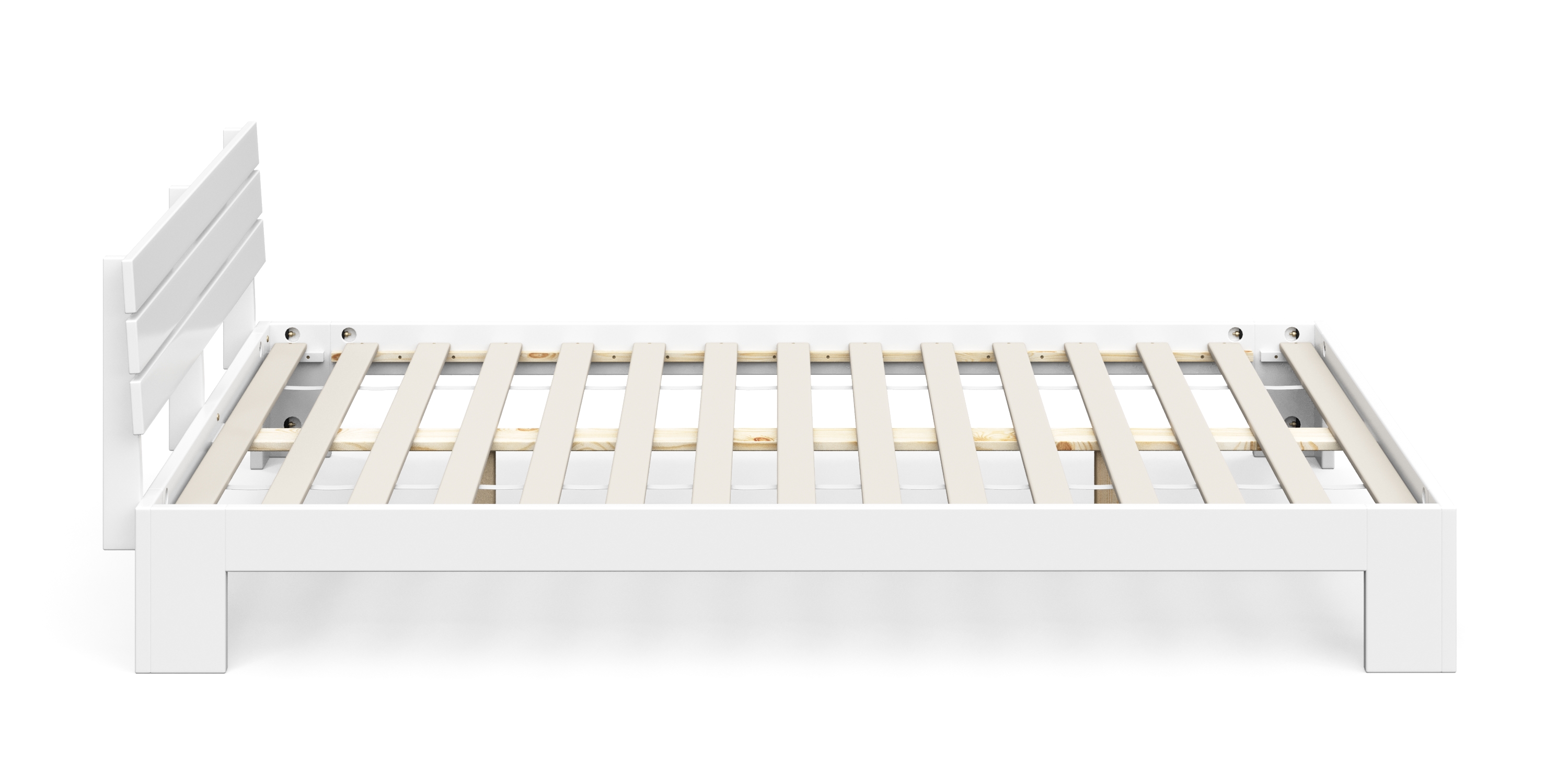 Bett Holz JAYDEN 140 x 200 cm weiss