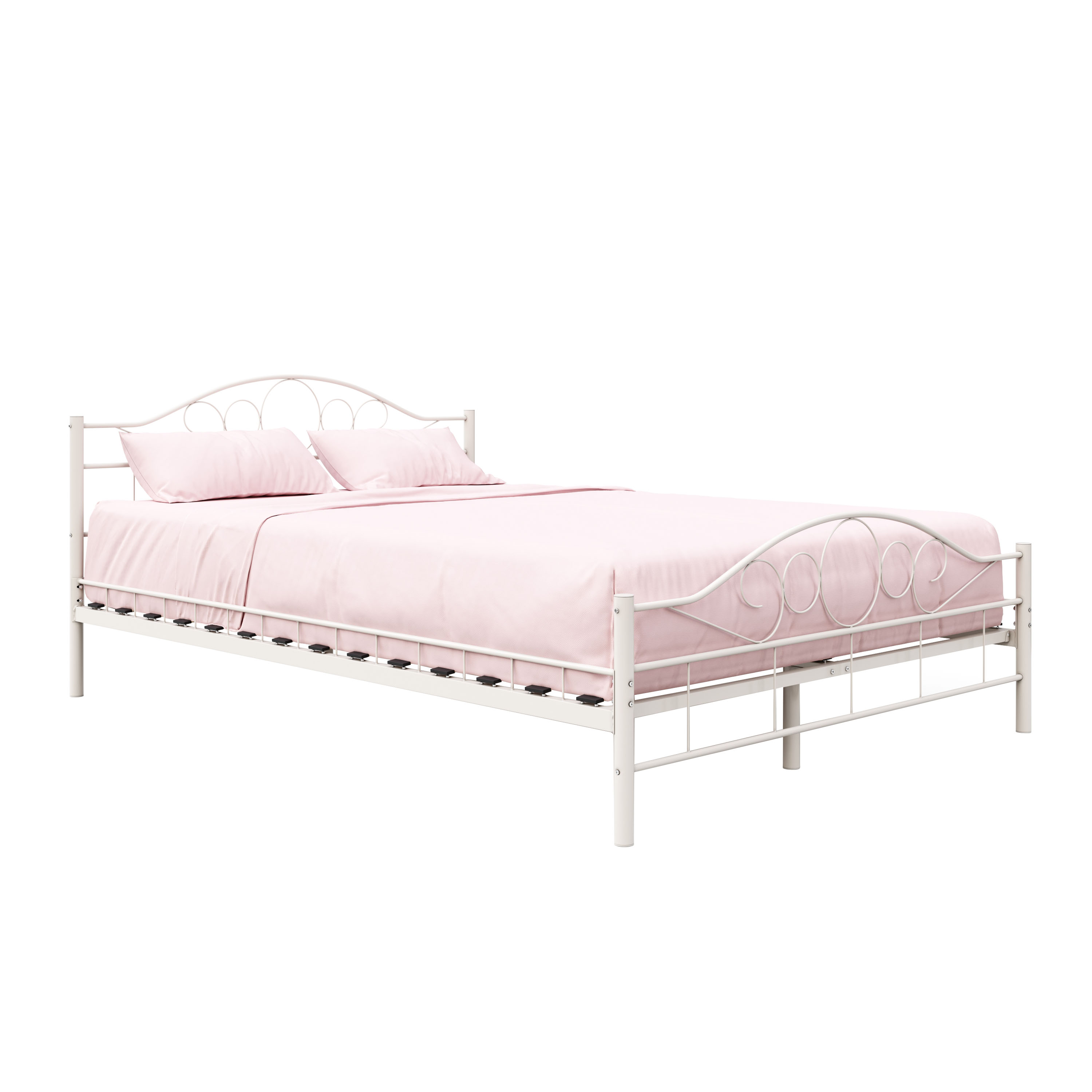Metallbett AURELIE 140 x 200 cm weiss
