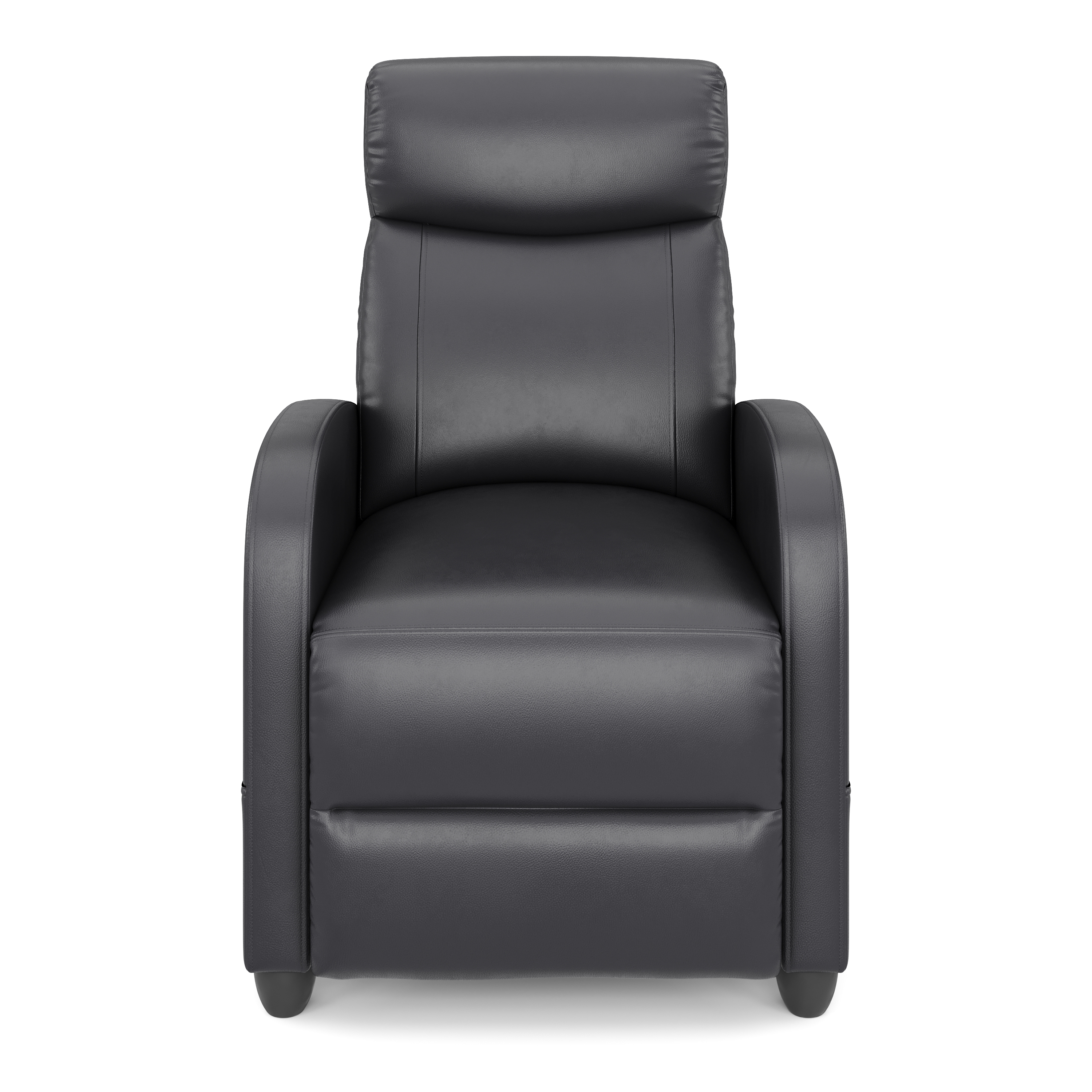 Sessel Leder LUCE mit Liegefunktion schwarz