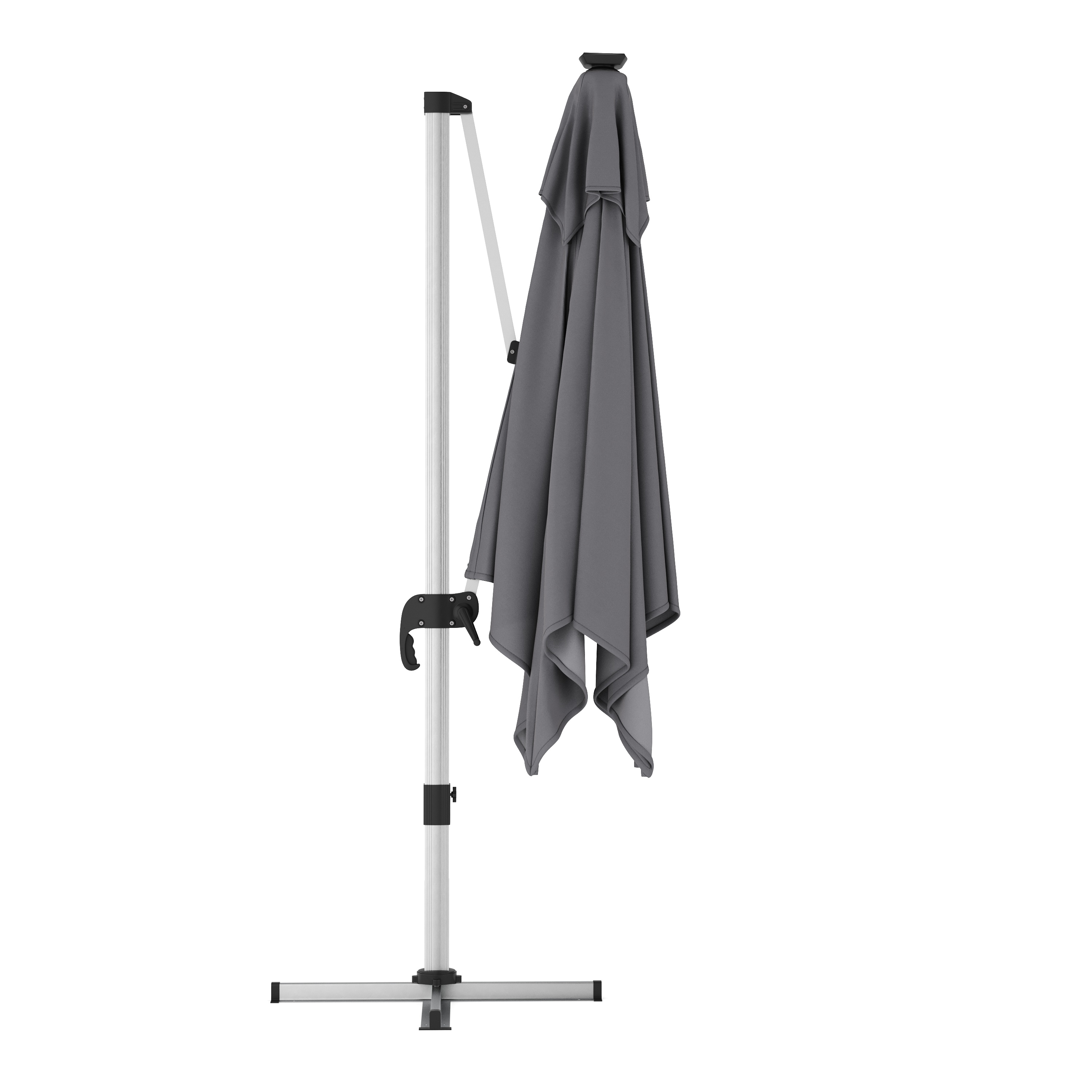 Sonnenschirm Ampelschirm SOLARIS mit LED 300 cm anthrazit